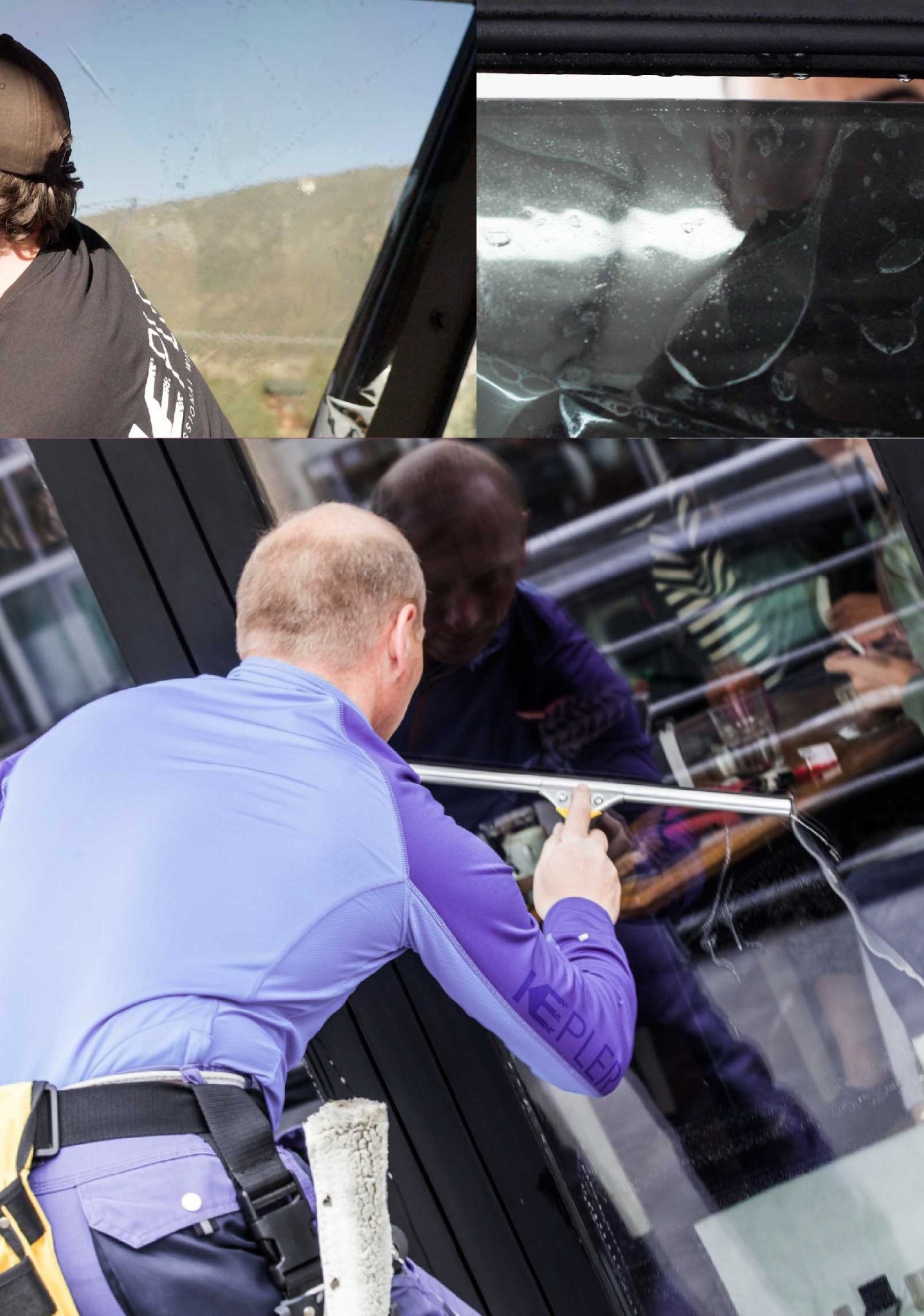 Kepler Expert Applying Anti-Graffiti Window Film to a Amherst Shop Front