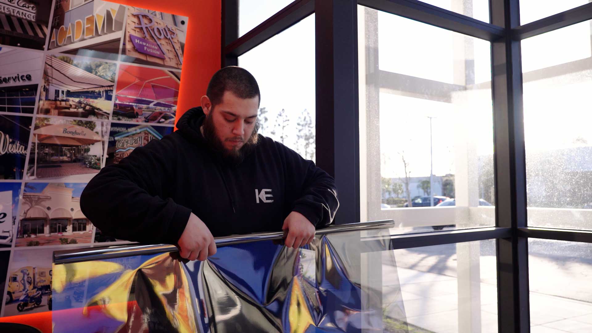 Professional Shop Window Tinting Preparation in Massapequa Park