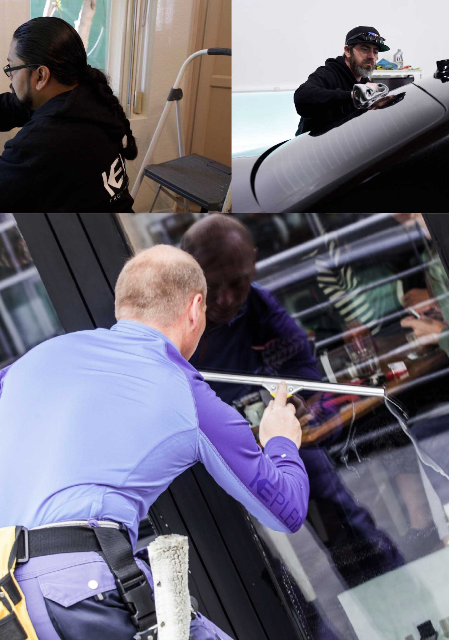 Kepler Expert Applying Anti-Graffiti Window Film to a West Springfield Shop Front