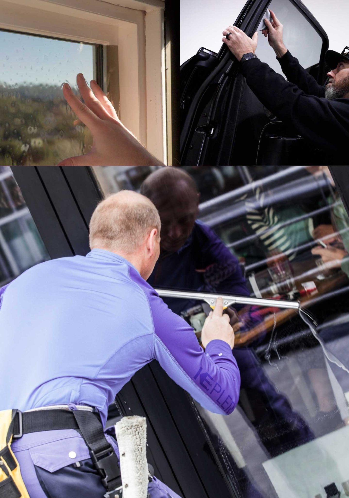 Kepler Professional Applying Anti-Graffiti Window Film to a Springfield Shop Front