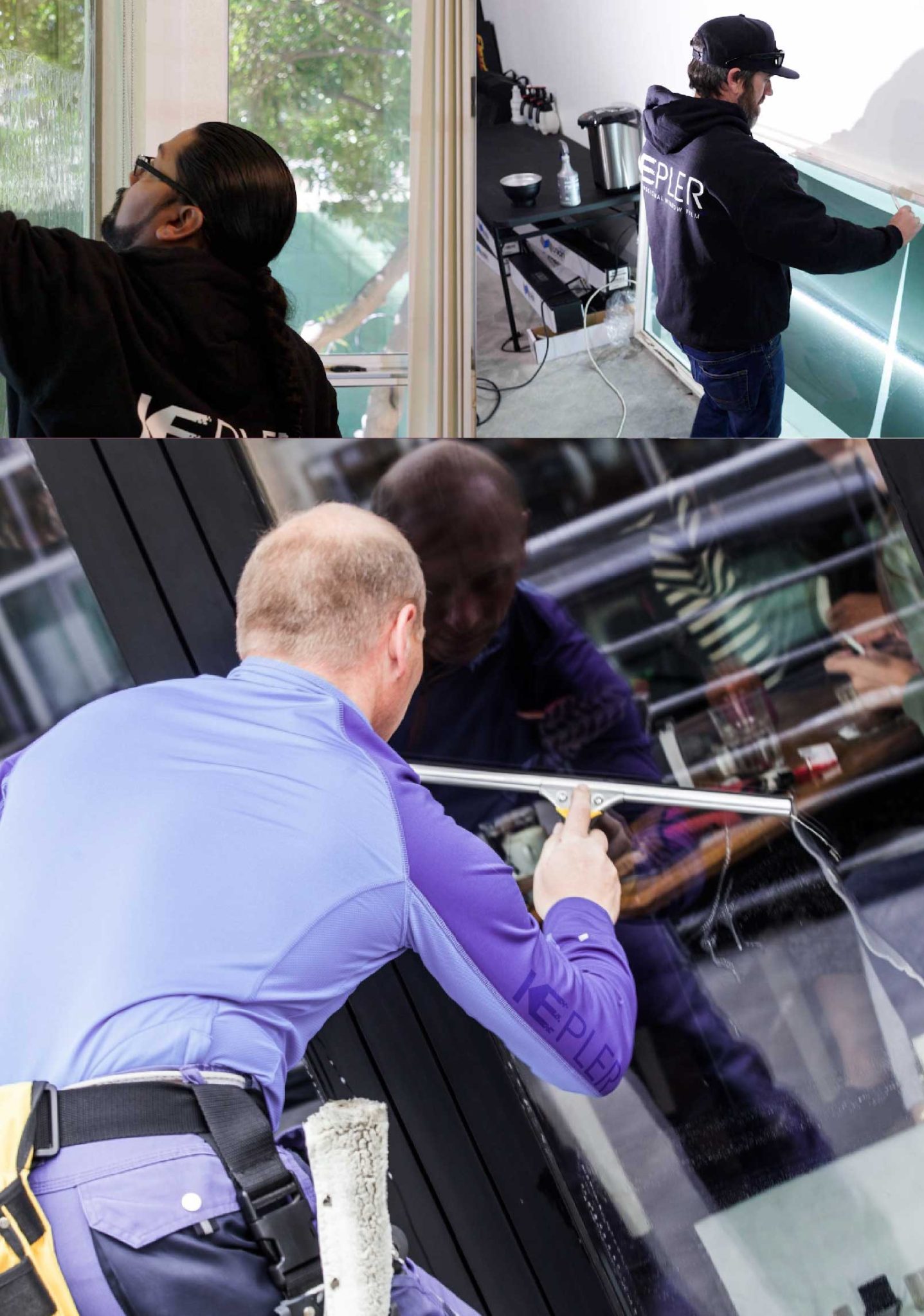Kepler Professional Applying Anti-Graffiti Window Film to a Pittsfield Shop Front