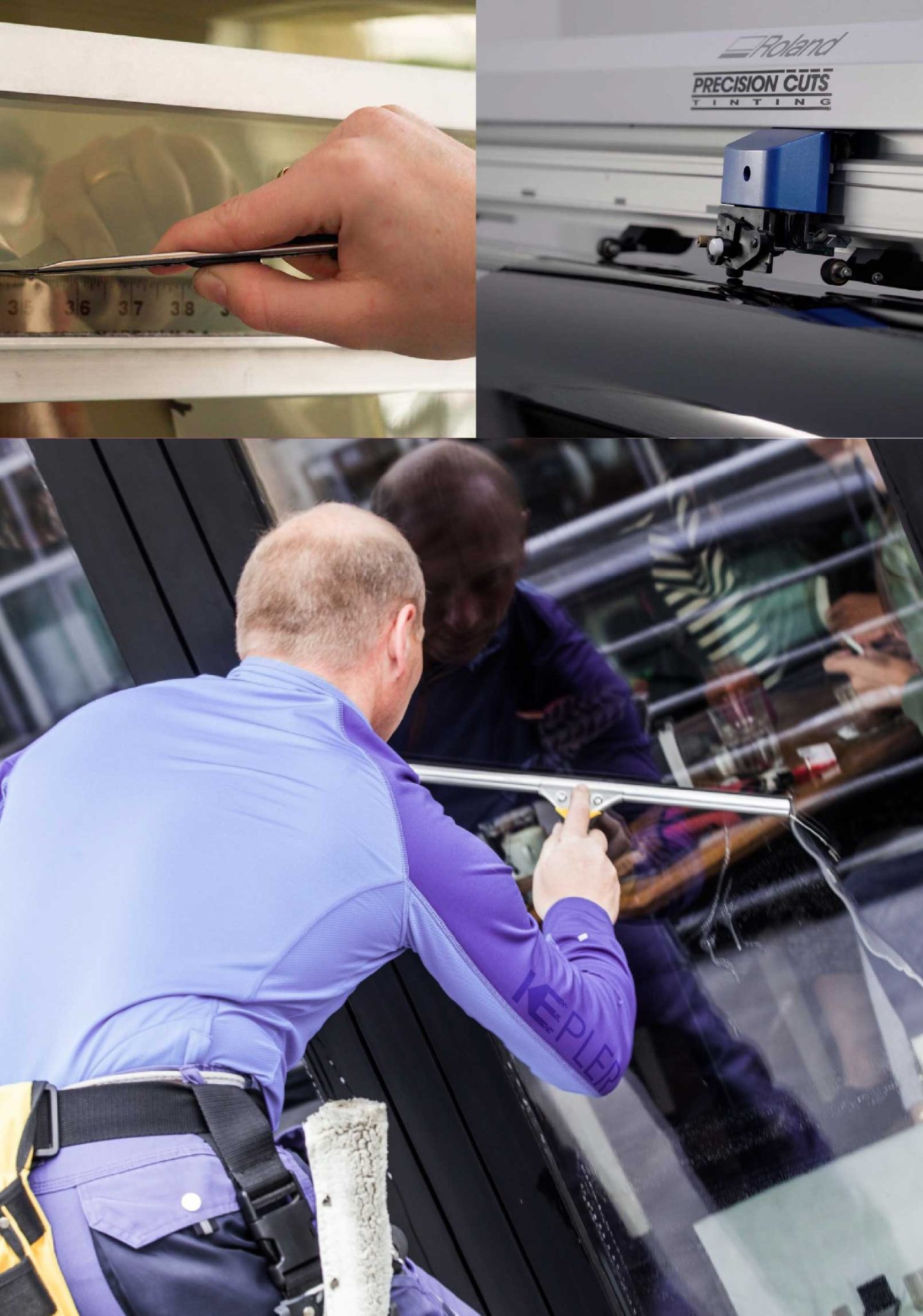 Kepler Skilled Applying Anti-Graffiti Window Film to a Holden Shop Front