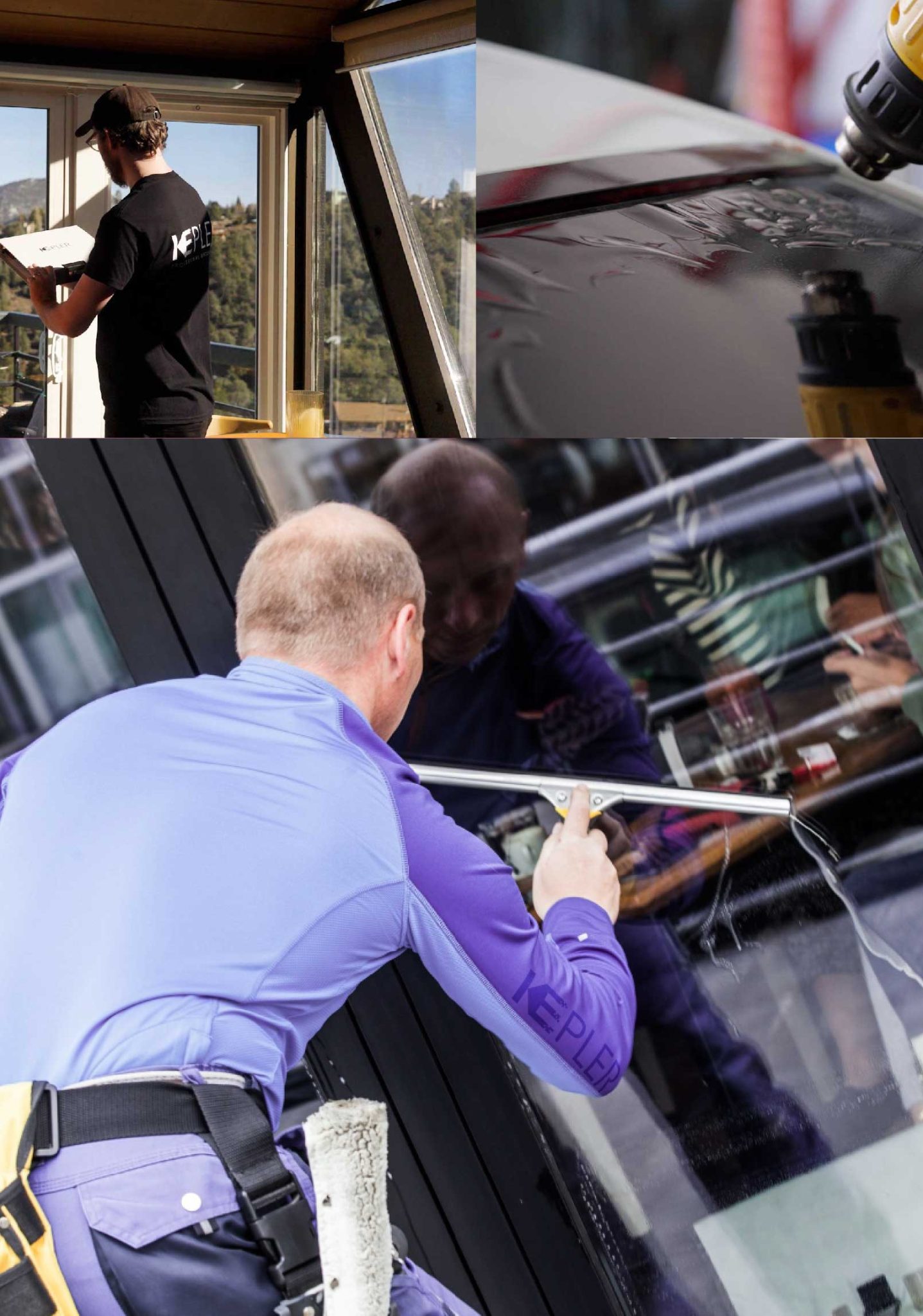 Kepler Expert Applying Anti-Graffiti Window Film to a Northbridge Shop Front