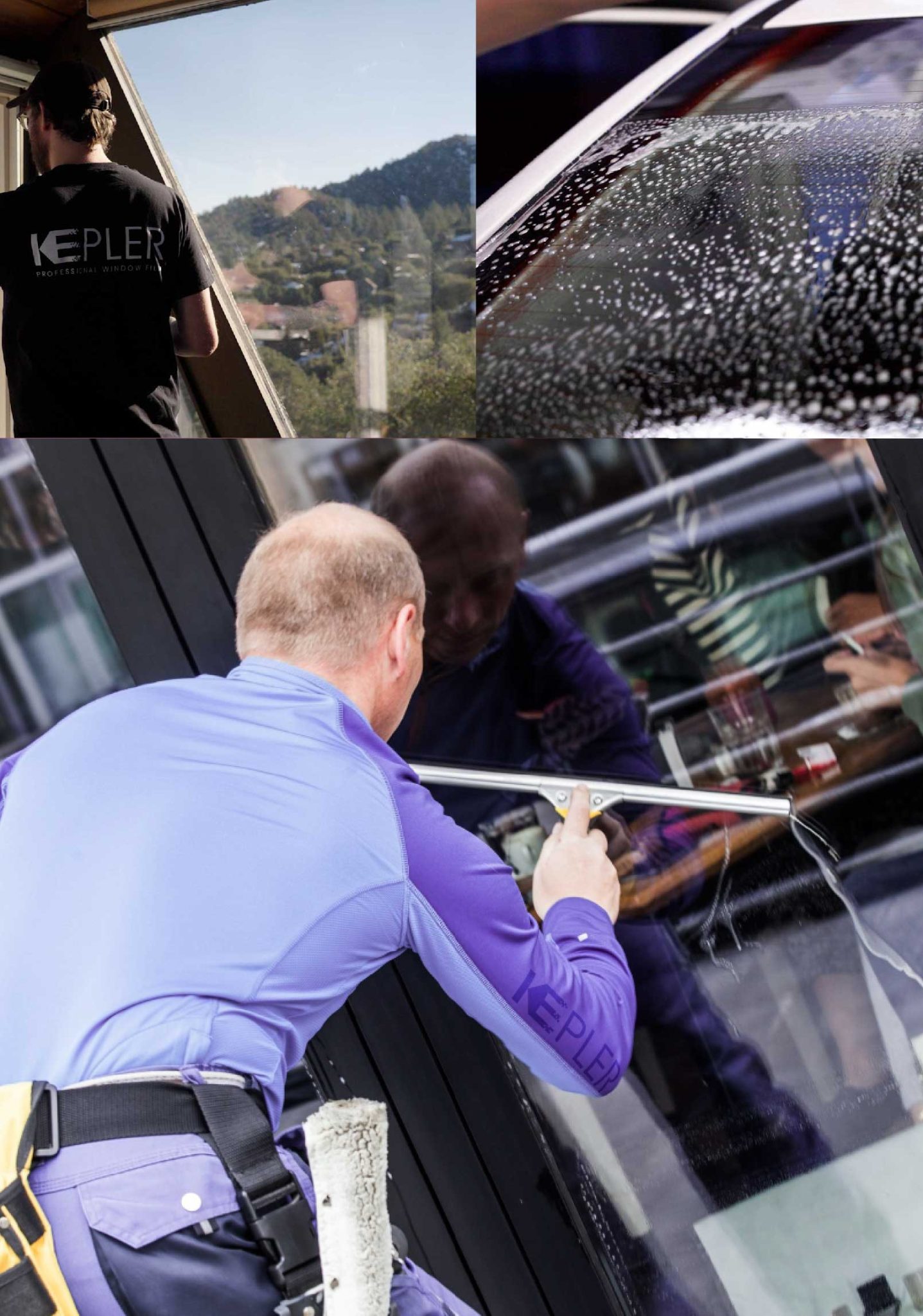 Kepler Professional Applying Anti-Graffiti Window Film to a Lynn Shop Front