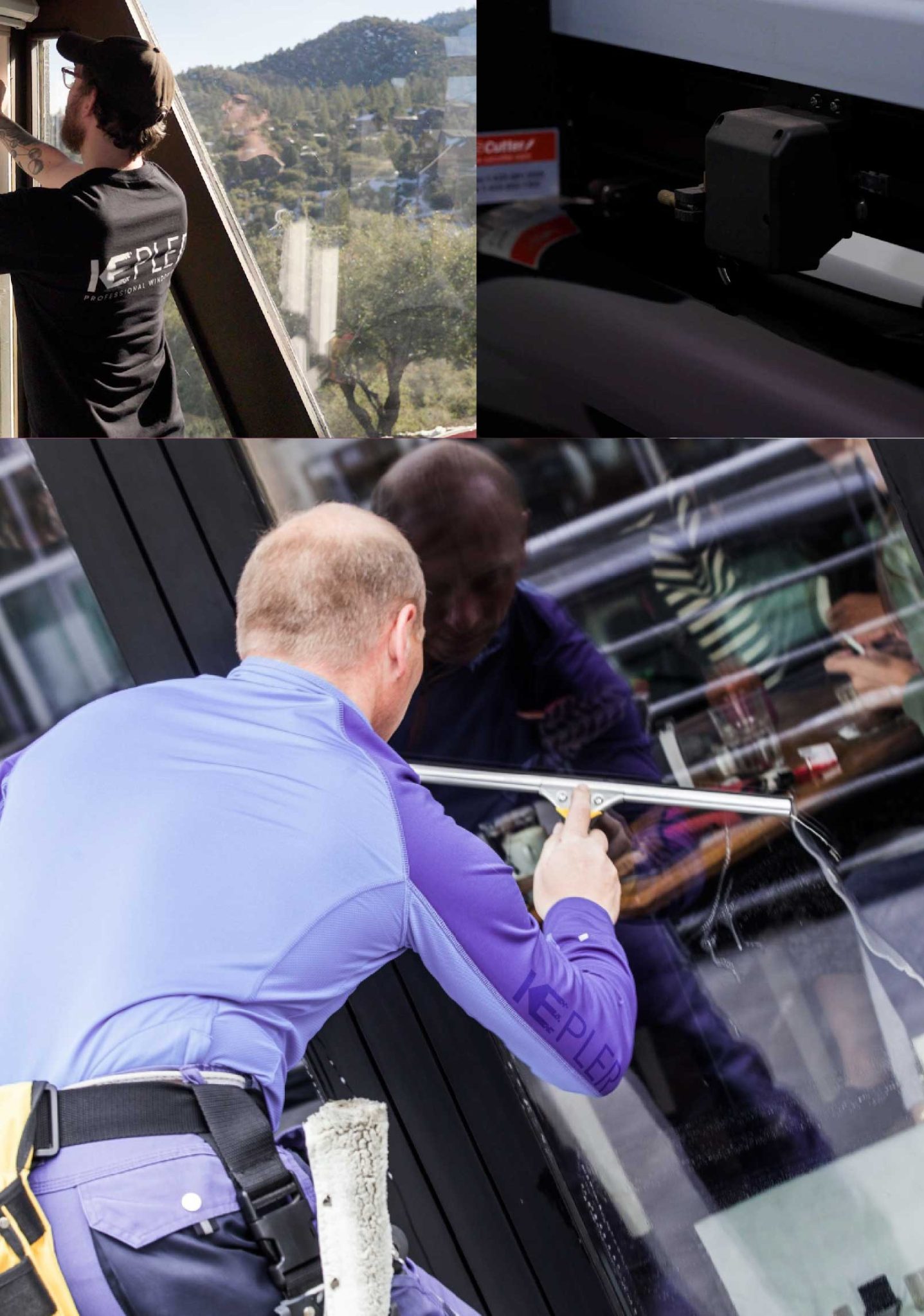 Kepler Skilled Applying Anti-Graffiti Window Film to a Danvers Shop Front