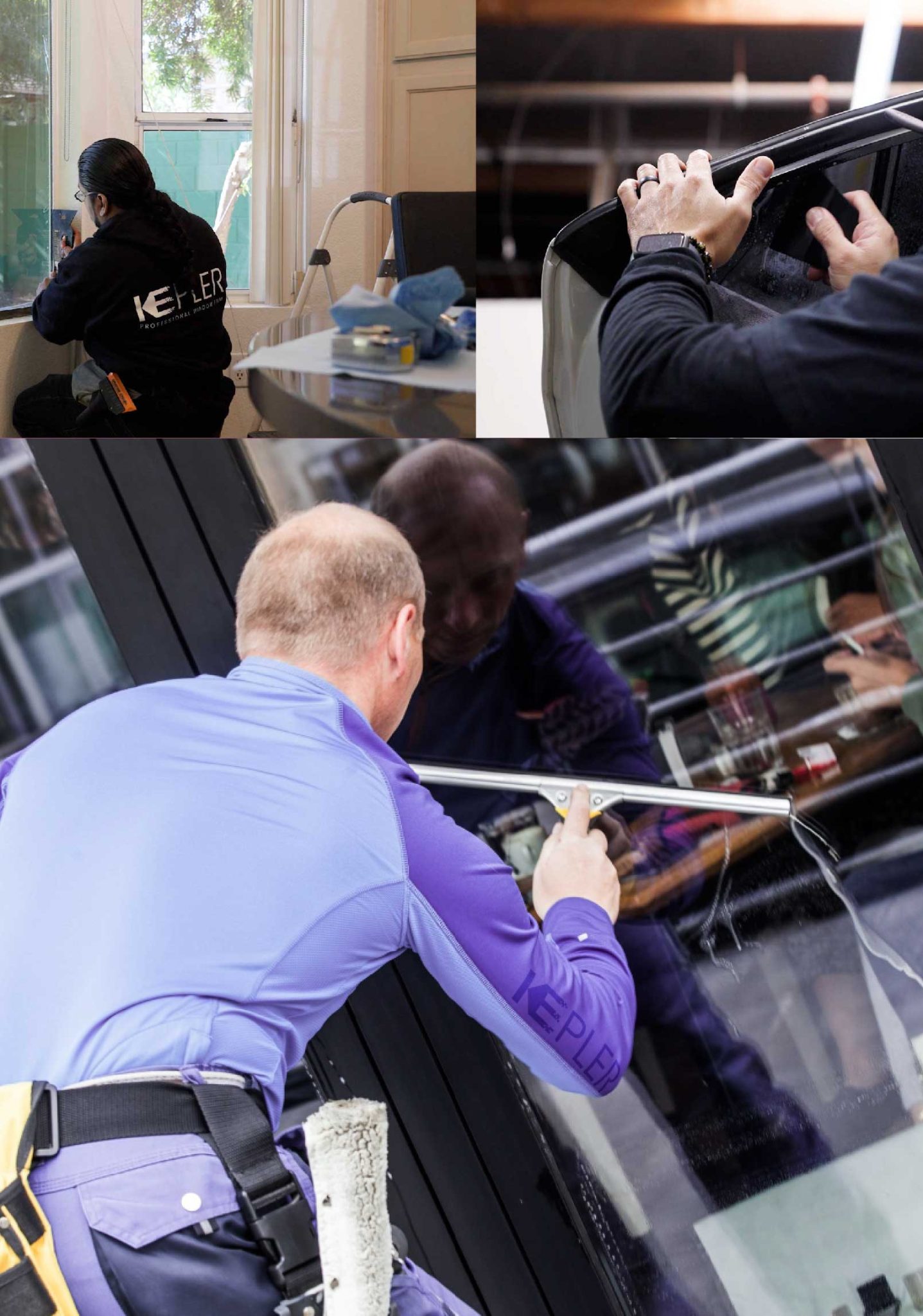 Kepler Expert Applying Anti-Graffiti Window Film to a Gloucester Shop Front
