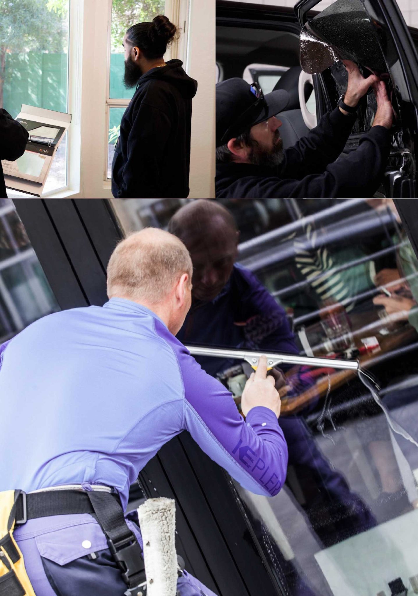 Kepler Expert Applying Anti-Graffiti Window Film to a Cambridge Shop Front