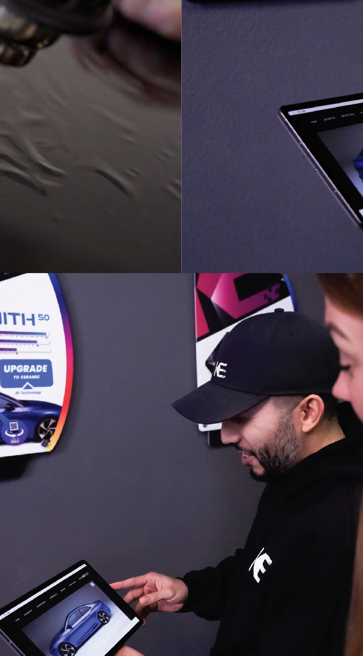 Kepler Dealer Showing Car Window Film Options to Customer in Palm Springs, California