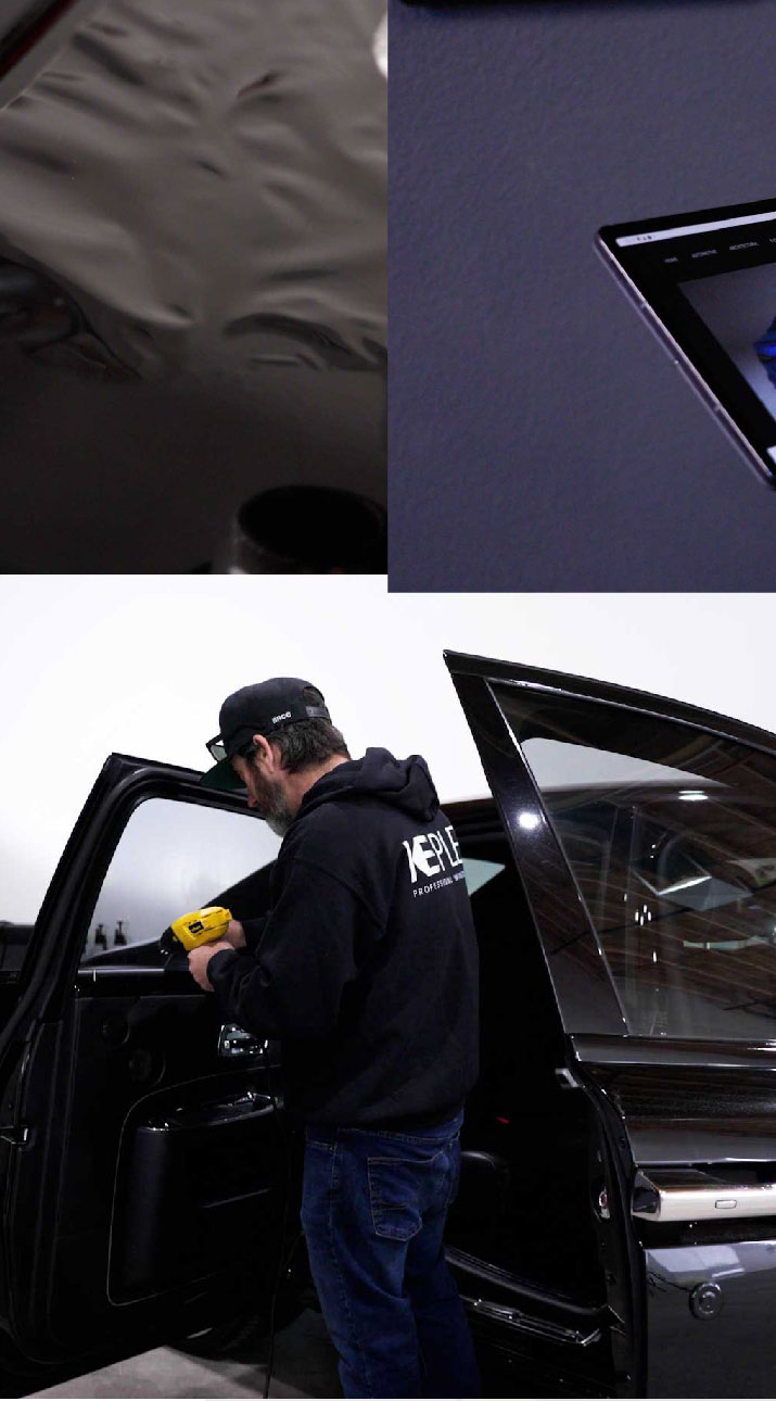 Kepler Installer Tinting a Rolls Royce in Palm Springs, California