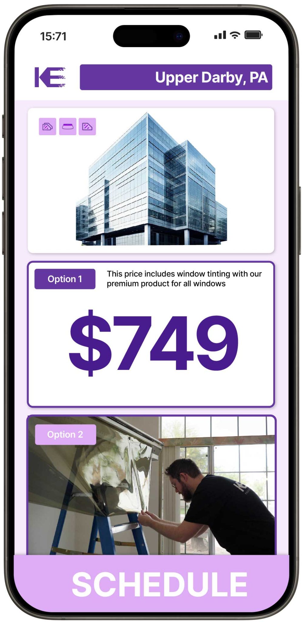 View Affordable Commercial Window Tinting Prices in Upper Darby, Pennsylvania