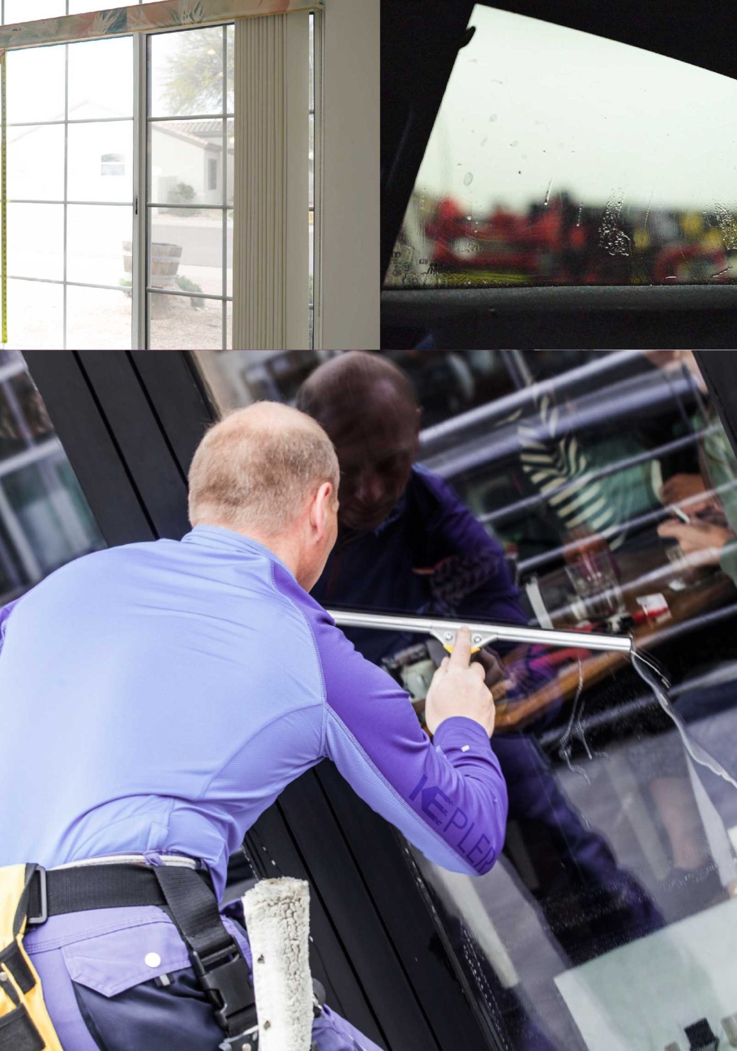 Kepler Skilled Applying Anti-Graffiti Window Film to a Brockton Shop Front