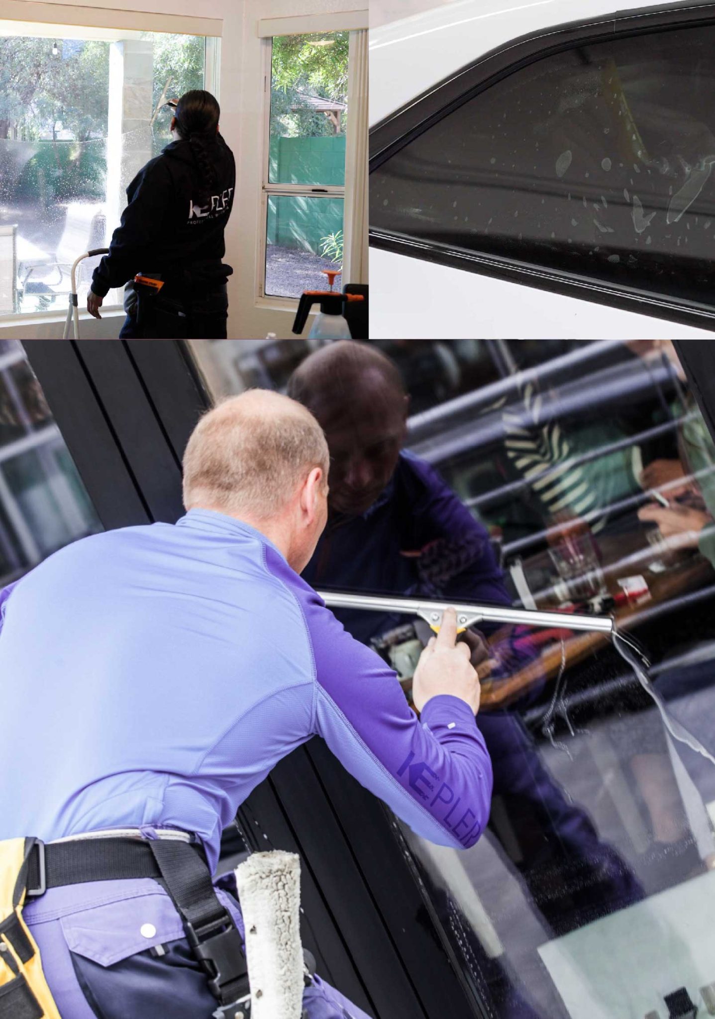 Kepler Professional Applying Anti-Graffiti Window Film to a South Easton Shop Front