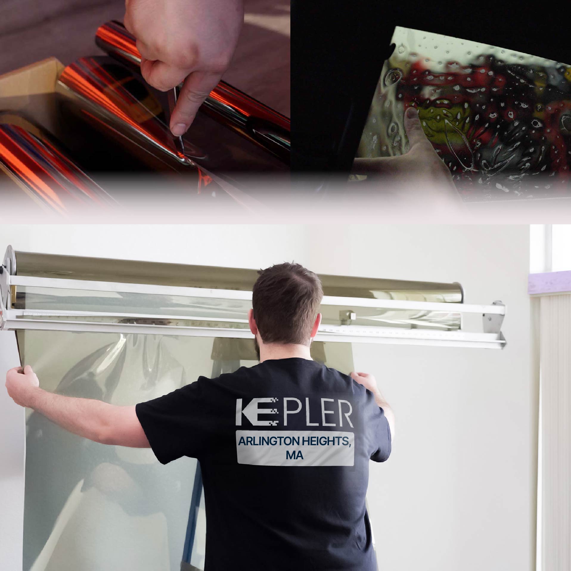 Kepler Specialist Installing Anti-Graffiti Film in Arlington Heights, Massachusetts