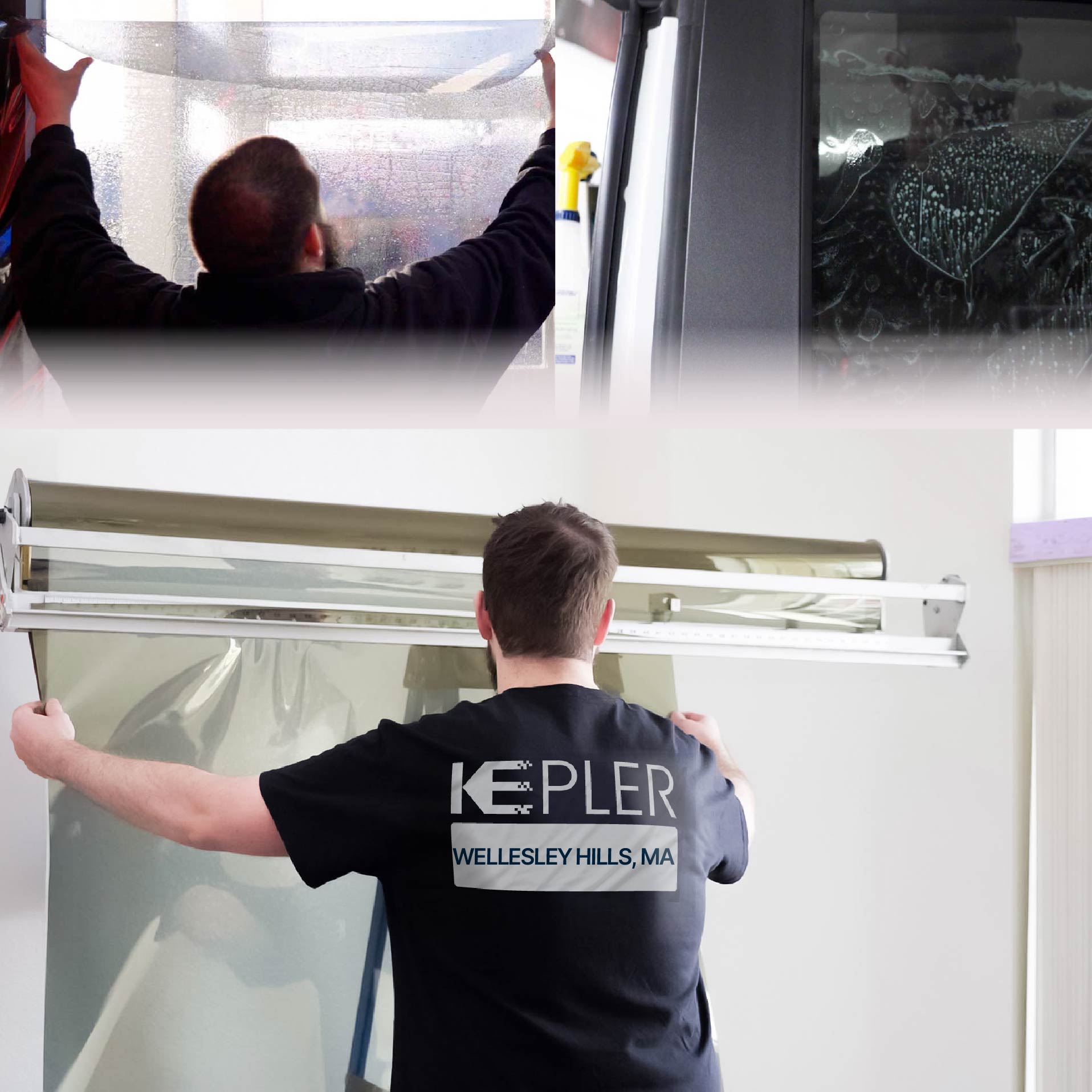 Kepler Specialist Installing Anti-Graffiti Film in Wellesley Hills, Massachusetts