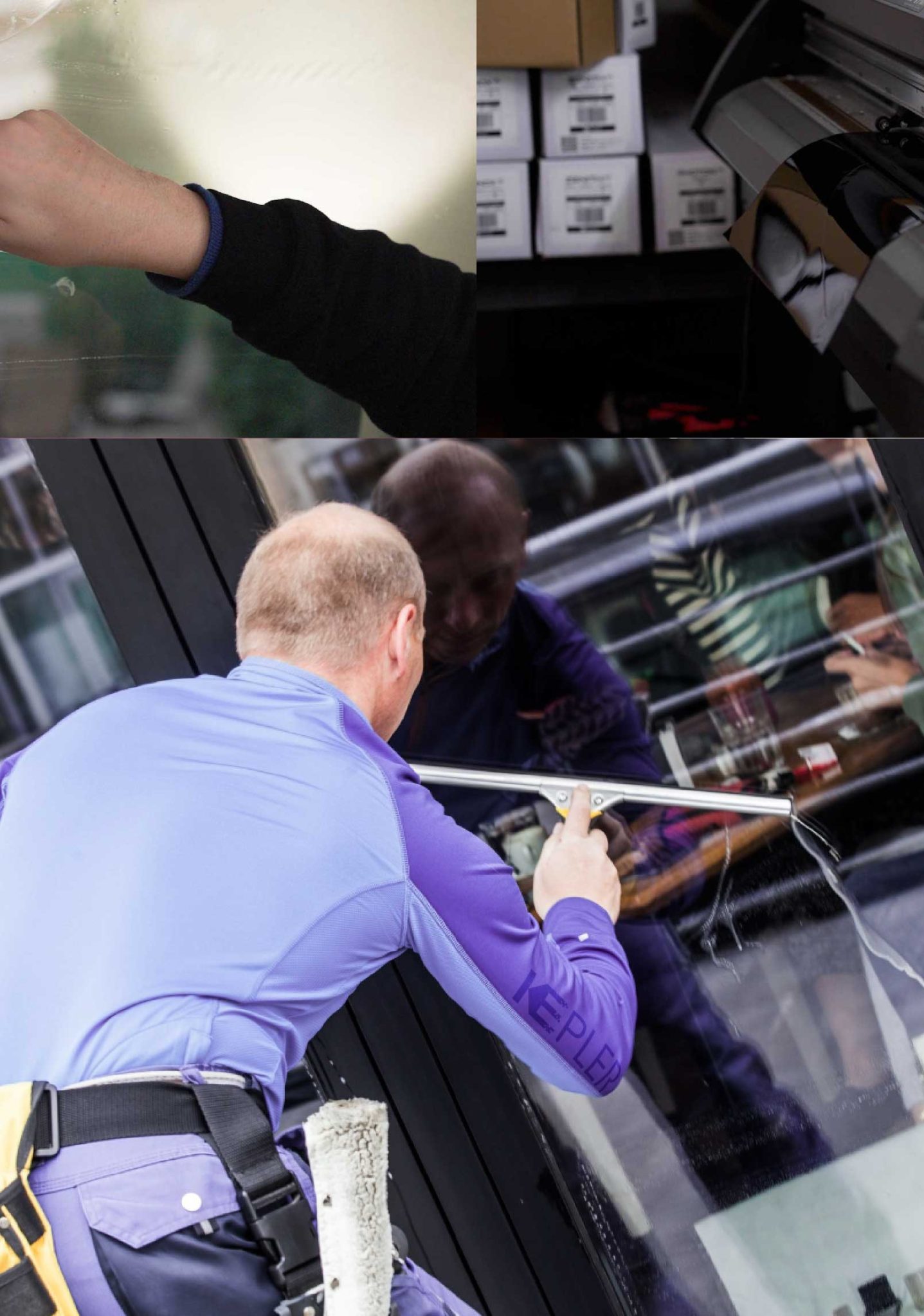 Kepler Expert Applying Anti-Graffiti Window Film to a Wellesley Shop Front