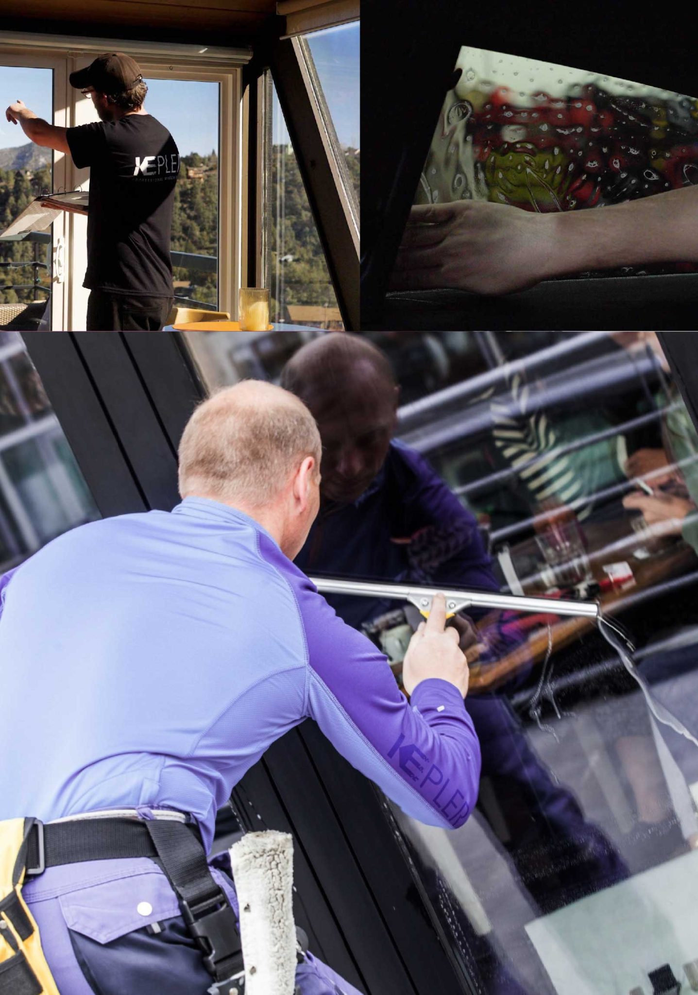 Kepler Professional Applying Anti-Graffiti Window Film to a Chartley Shop Front