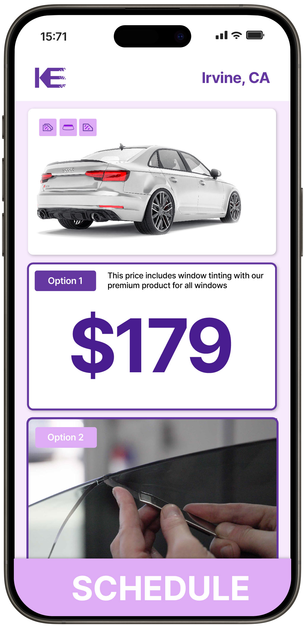 View Competitive Car Window Tinting Prices in Irvine, California