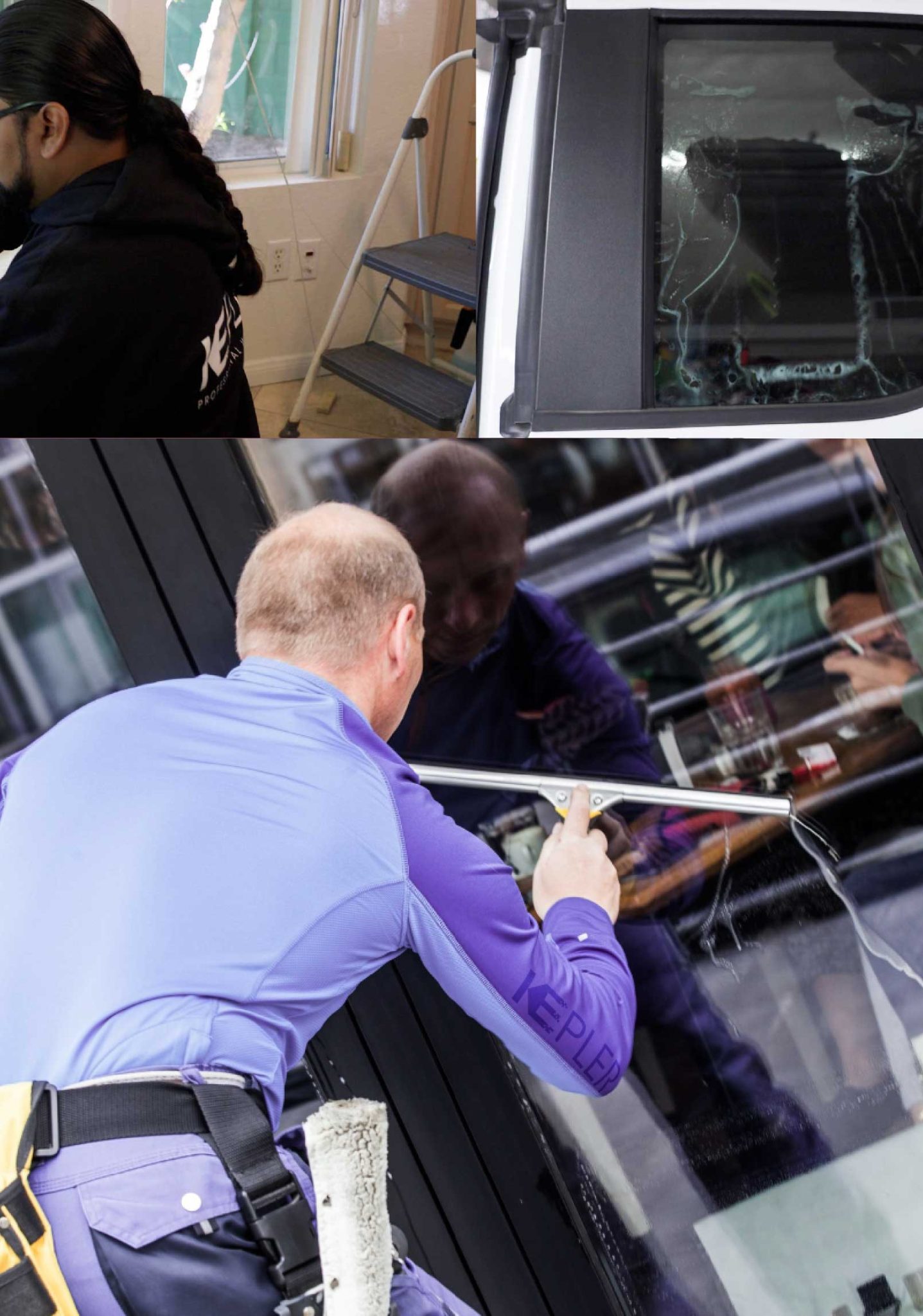 Kepler Expert Applying Anti-Graffiti Window Film to a Westport Shop Front
