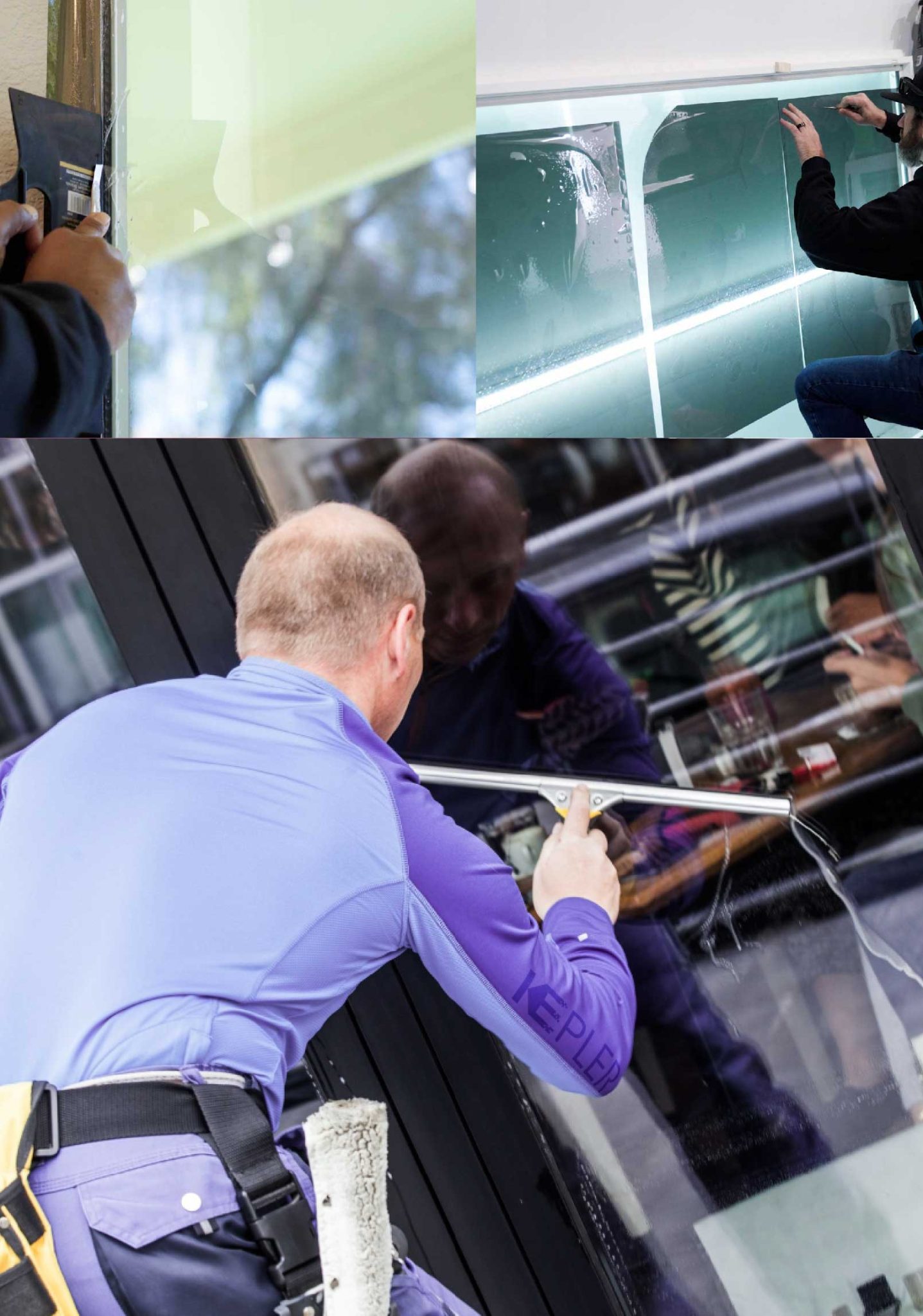 Kepler Expert Applying Anti-Graffiti Window Film to a Bristol Shop Front