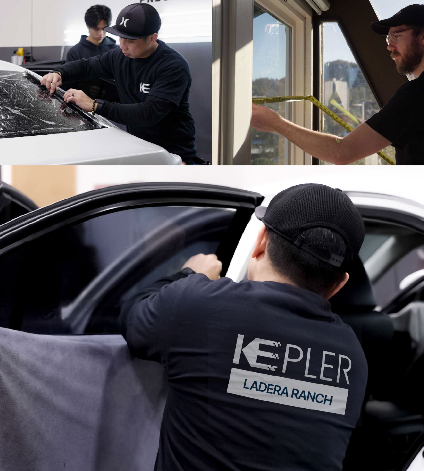 Automotive Window Tinting Expert Applying Film in Ladera Ranch, California