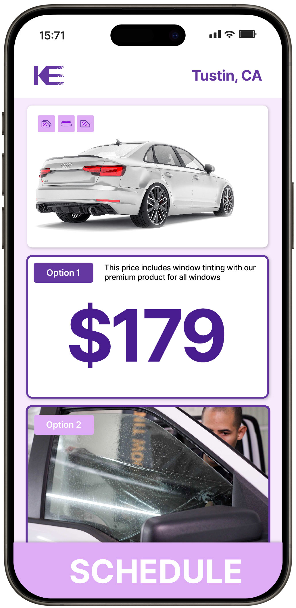 View Affordable Car Window Tinting Prices in Tustin, California