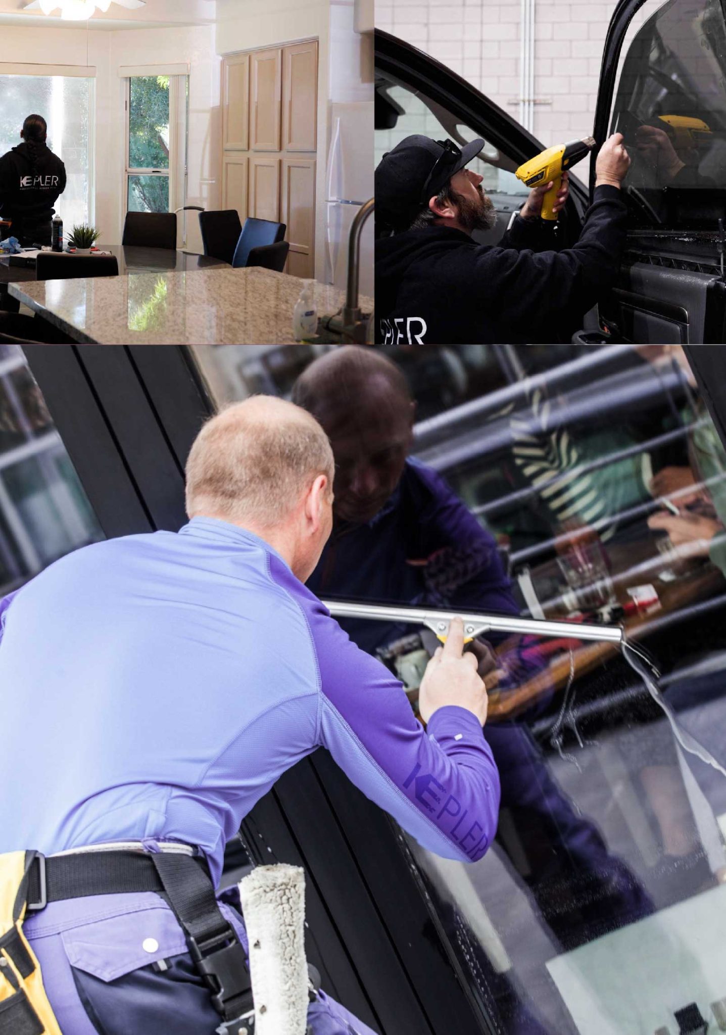 Kepler Skilled Applying Anti-Graffiti Window Film to a Smithfield Shop Front