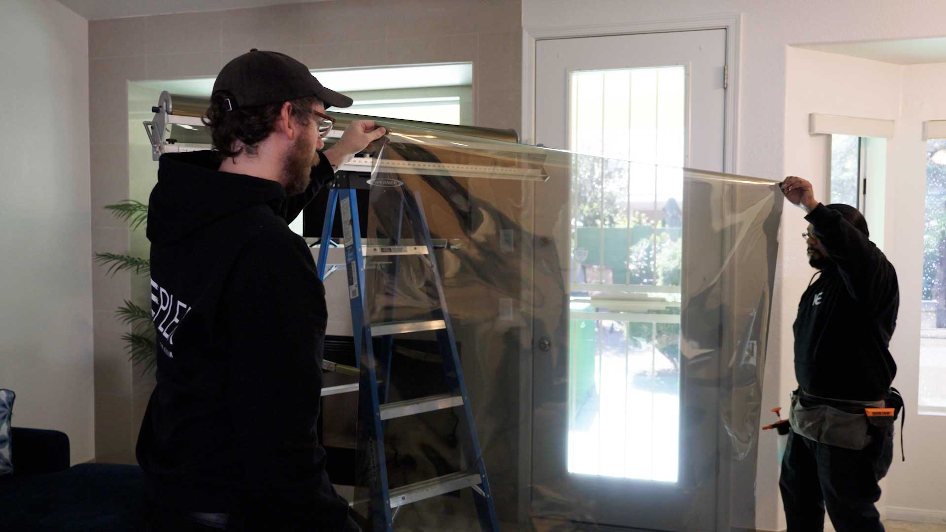 Professional Commercial Glass Tinting Preparation in Lorton