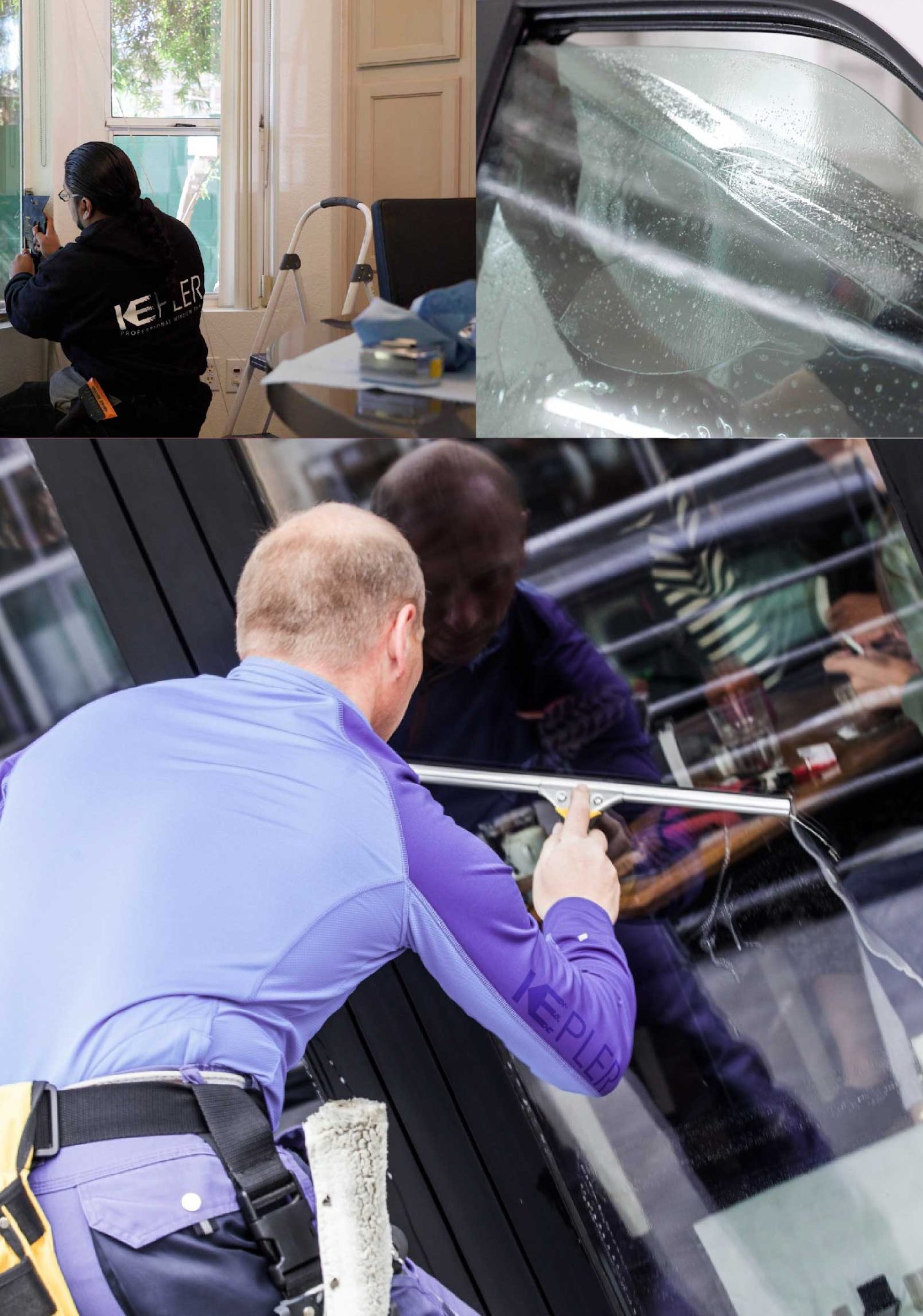 Kepler Expert Applying Anti-Graffiti Window Film to a Manchester Shop Front
