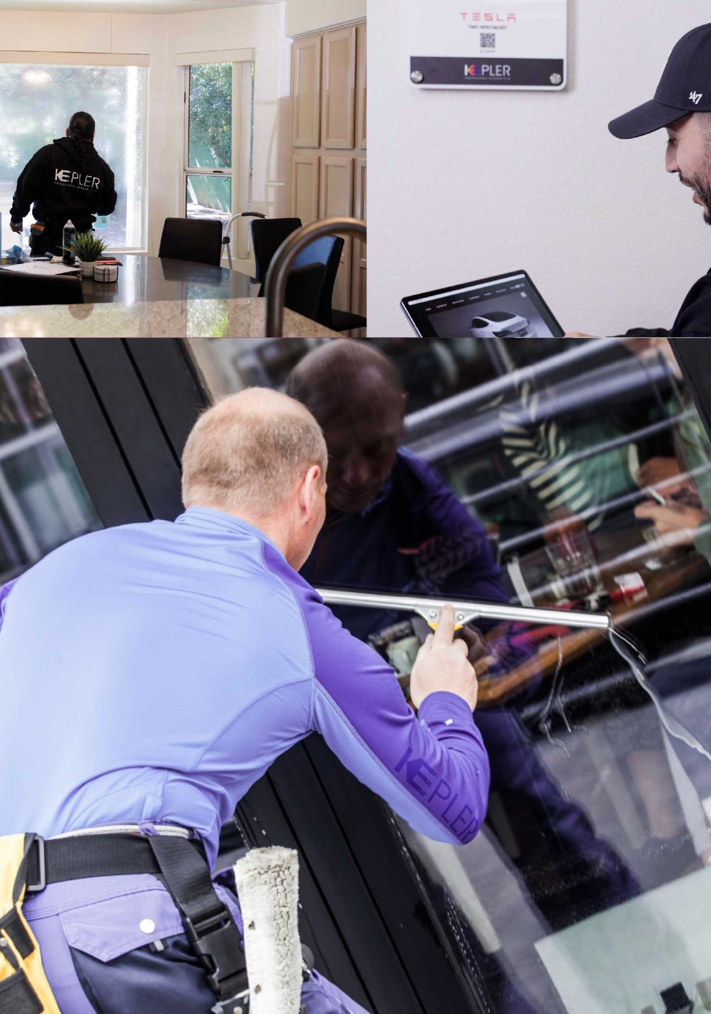 Kepler Expert Applying Anti-Graffiti Window Film to a Rochester Shop Front