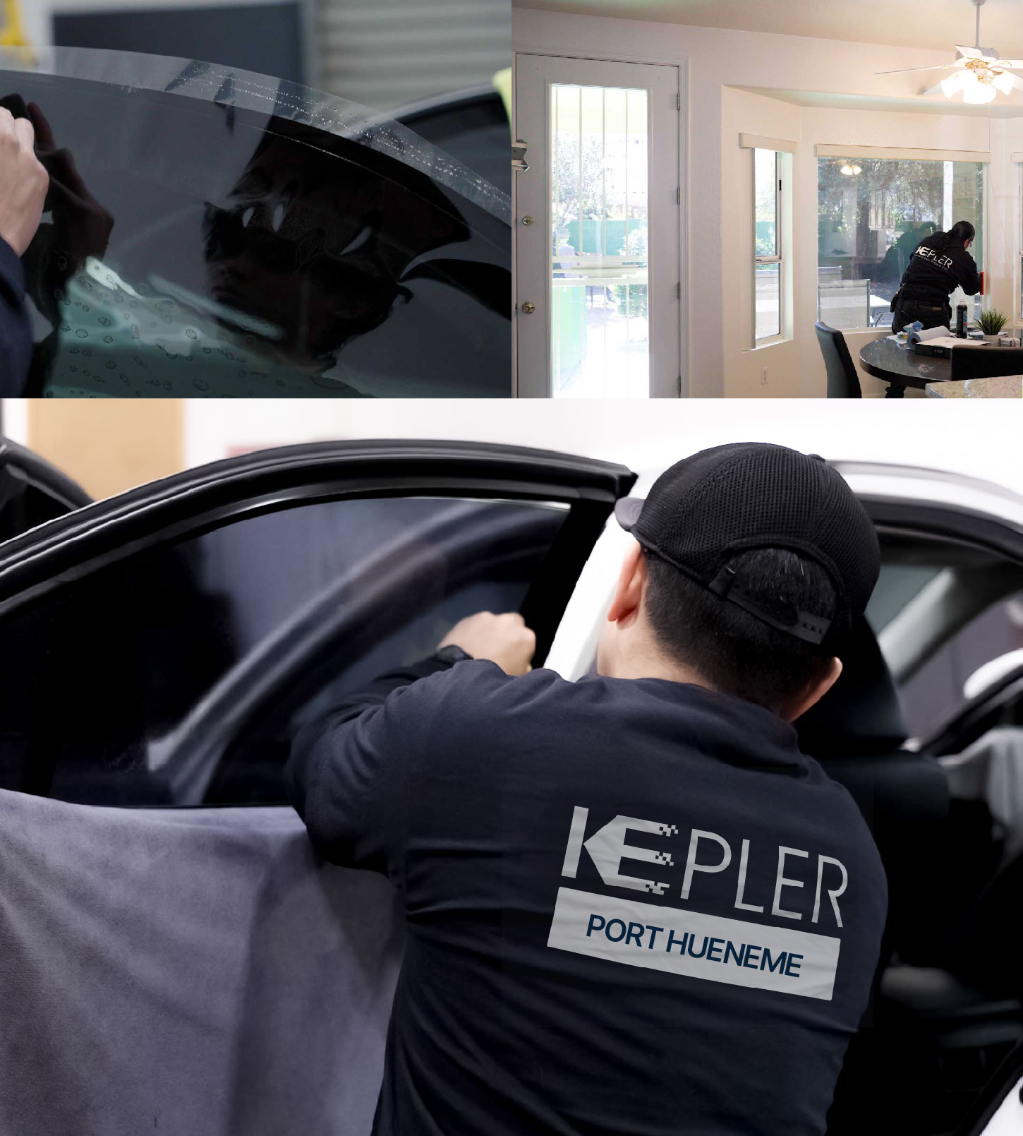 Automotive Window Tinting Expert Applying Film in Port Hueneme, California