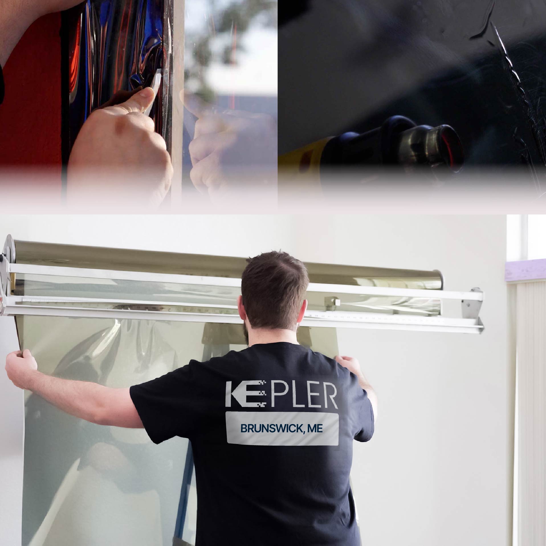 Kepler Specialist Installing Anti-Graffiti Film in Brunswick, Maine