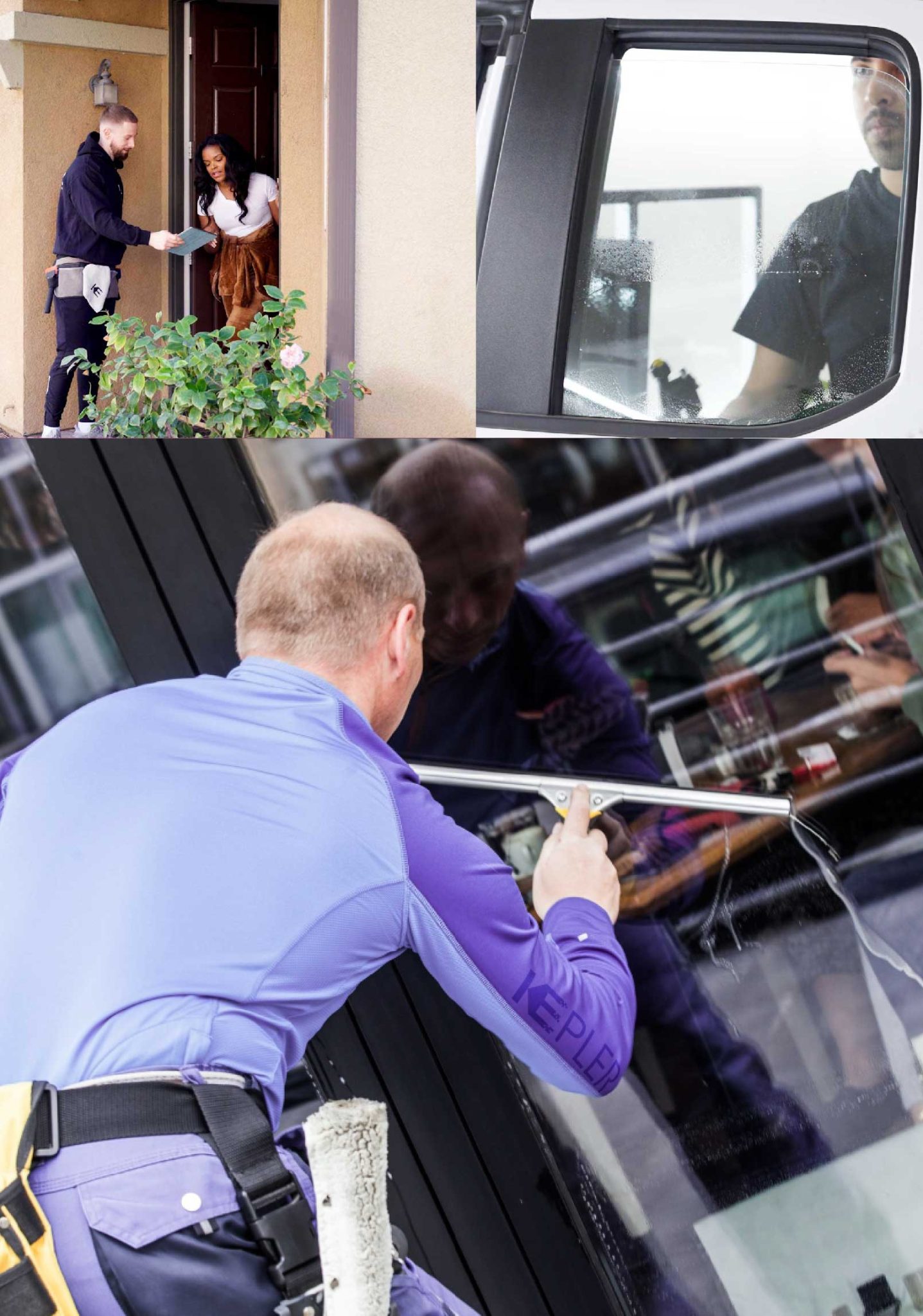 Kepler Skilled Applying Anti-Graffiti Window Film to a South Portland Shop Front