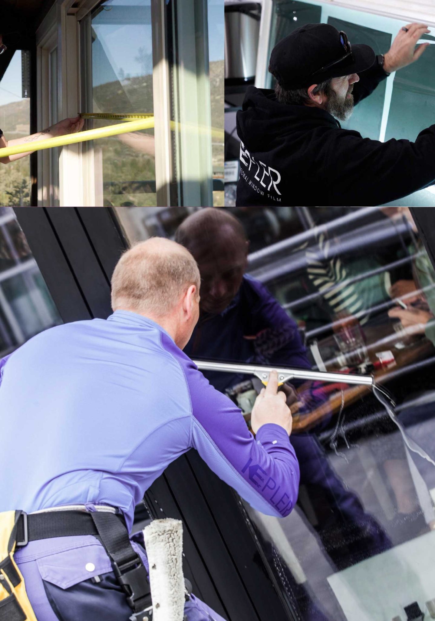 Kepler Professional Applying Anti-Graffiti Window Film to a Auburn Shop Front