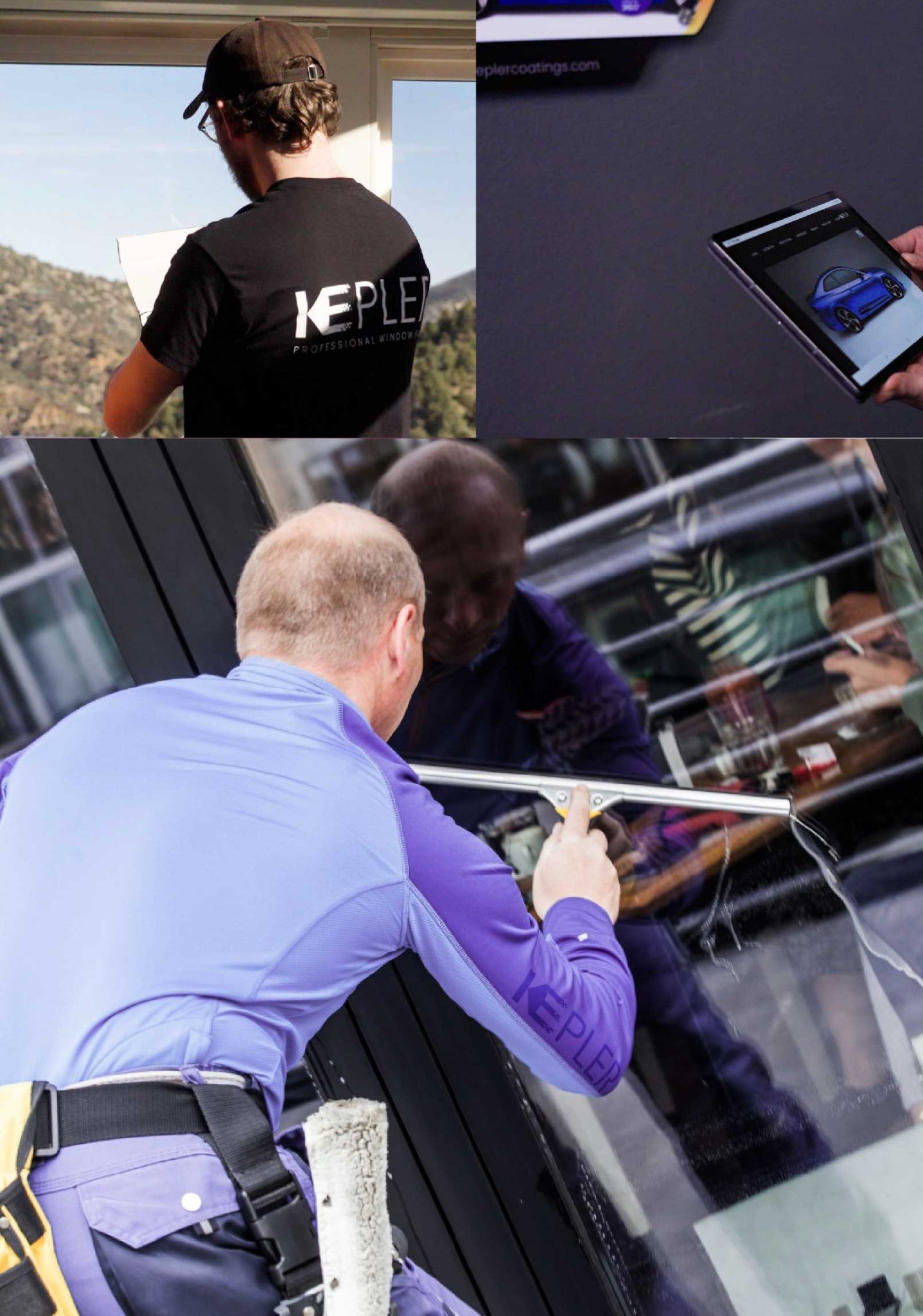 Kepler Expert Applying Anti-Graffiti Window Film to a Avon Shop Front