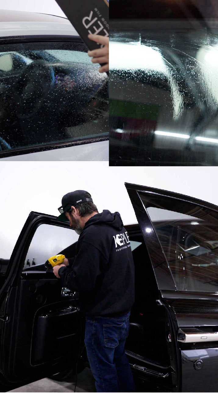 Kepler Installer Tinting a Rolls Royce in Lemoore, California