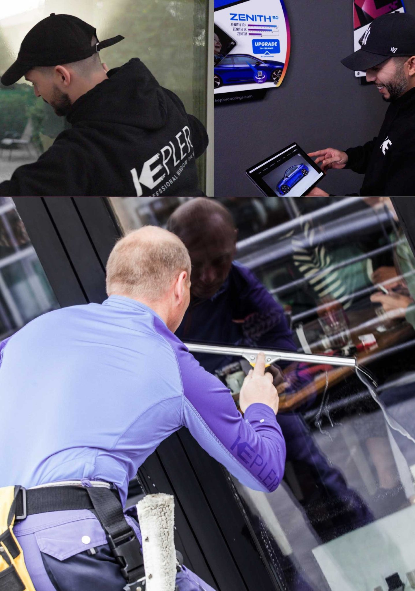 Kepler Expert Applying Anti-Graffiti Window Film to a New Britain Shop Front