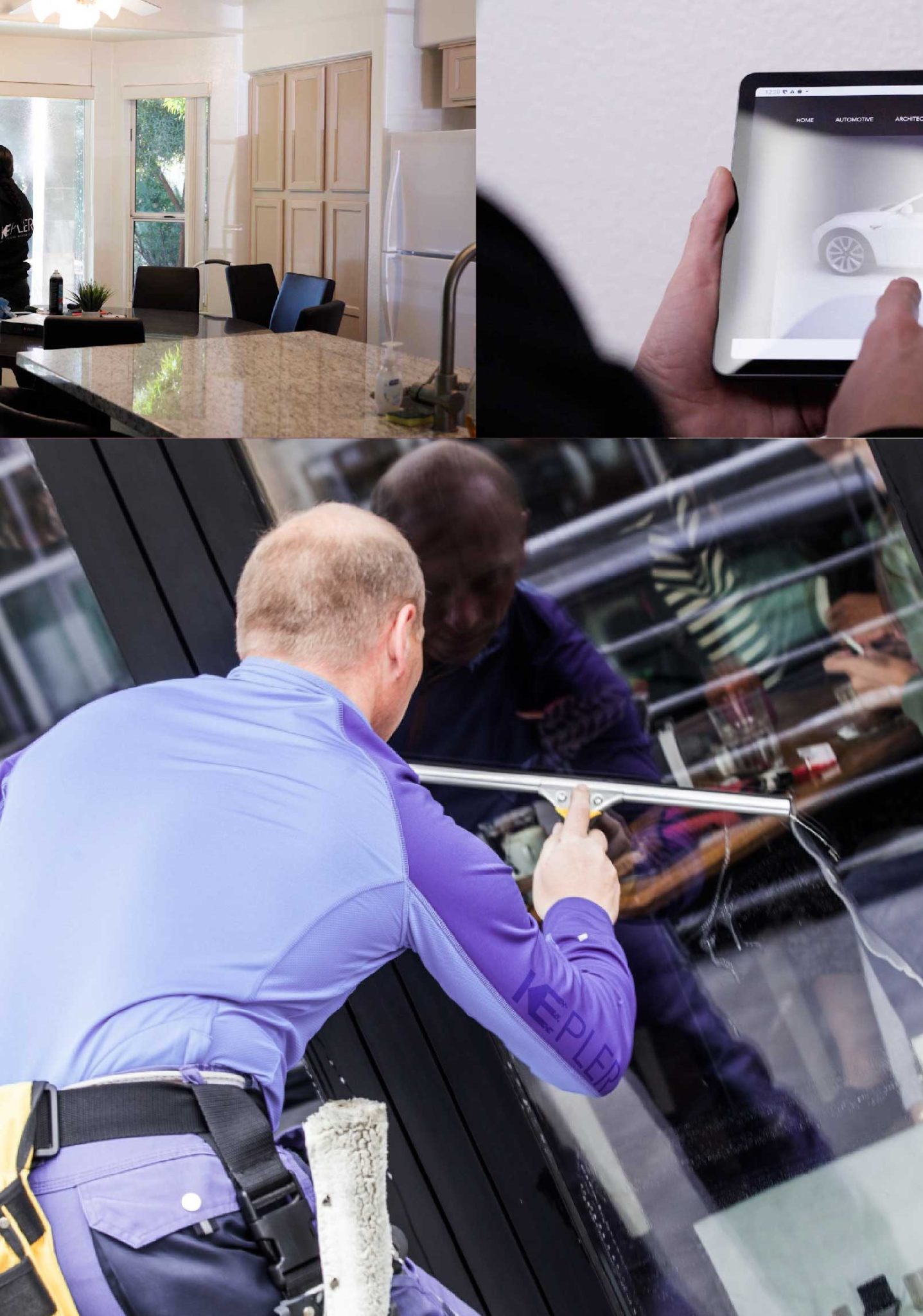 Kepler Professional Applying Anti-Graffiti Window Film to a Wethersfield Shop Front