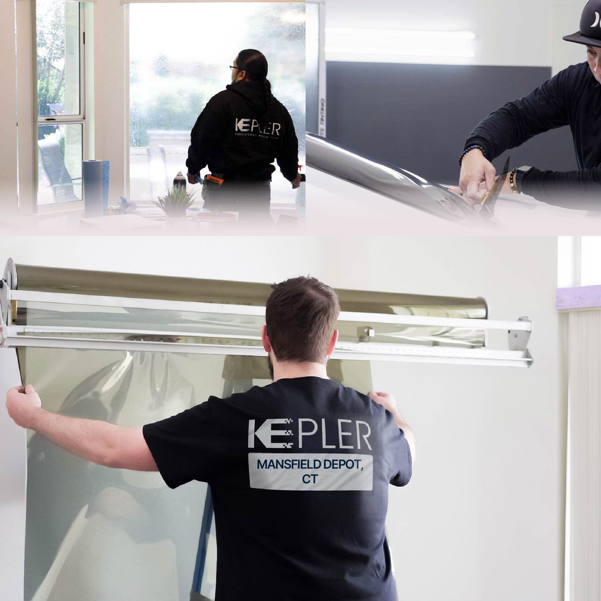 Kepler Specialist Installing Anti-Graffiti Film in Mansfield Depot, Connecticut