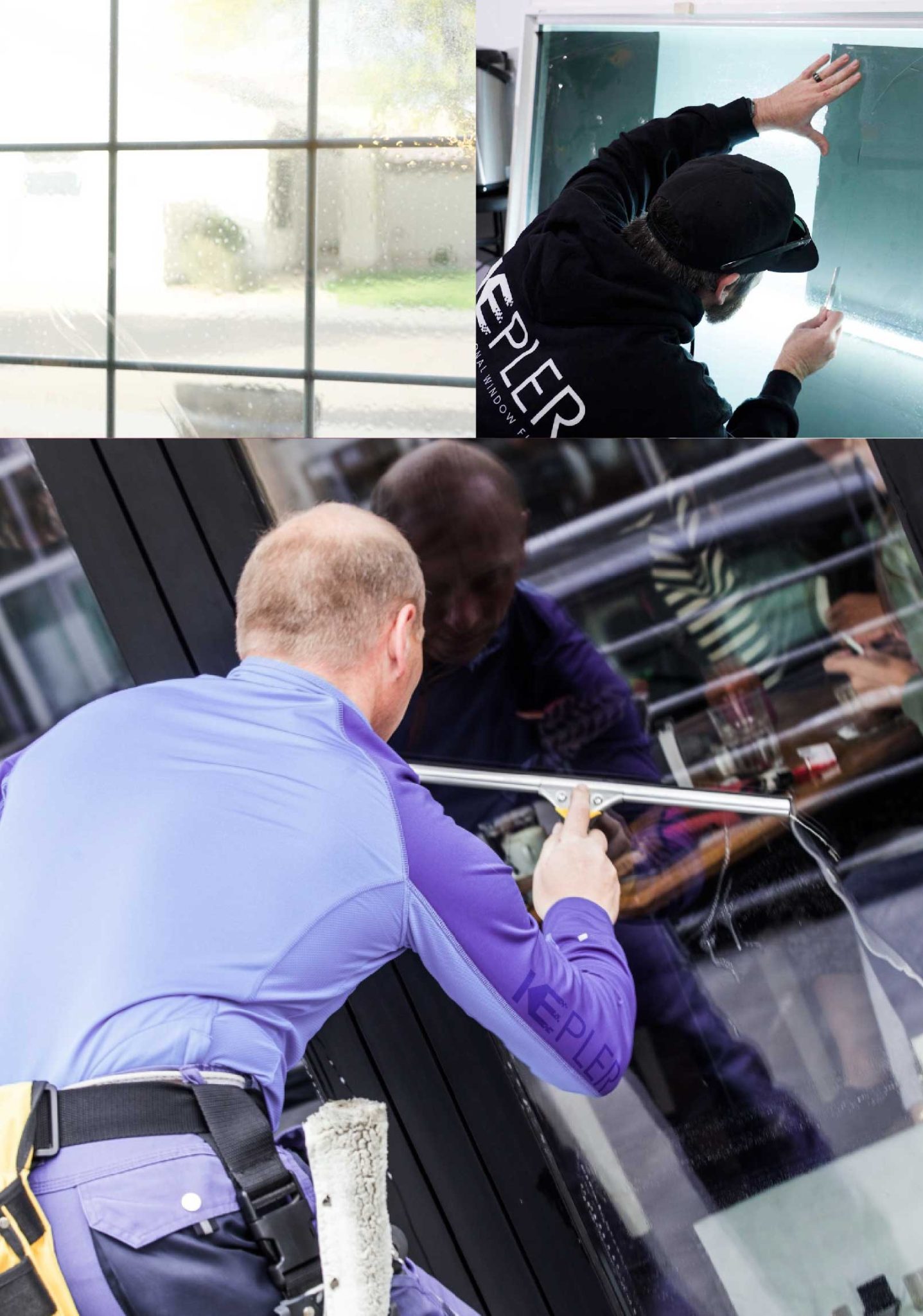 Kepler Professional Applying Anti-Graffiti Window Film to a Middletown Shop Front