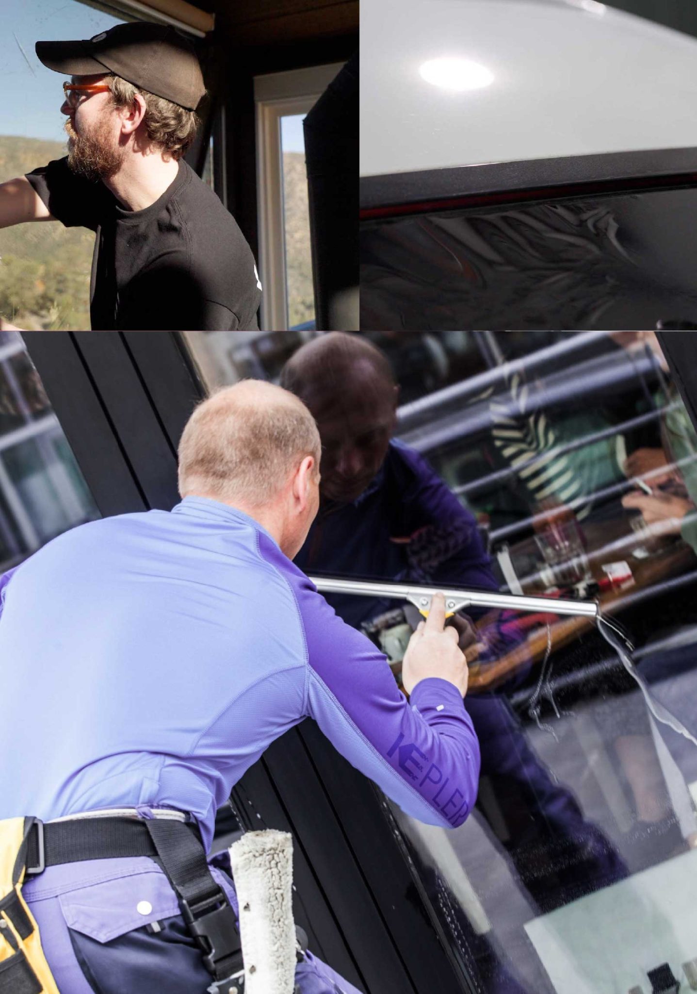 Kepler Expert Applying Anti-Graffiti Window Film to a Shelton Shop Front
