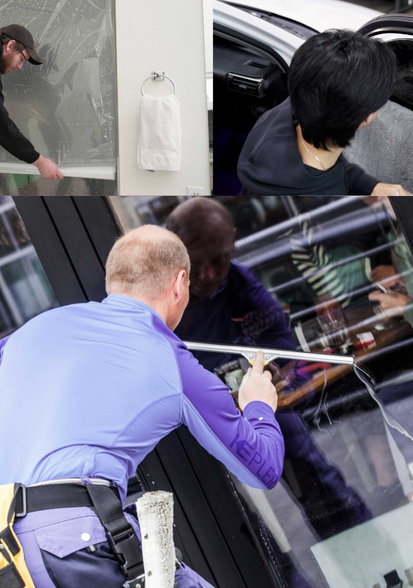 Kepler Expert Applying Anti-Graffiti Window Film to a Southbury Shop Front