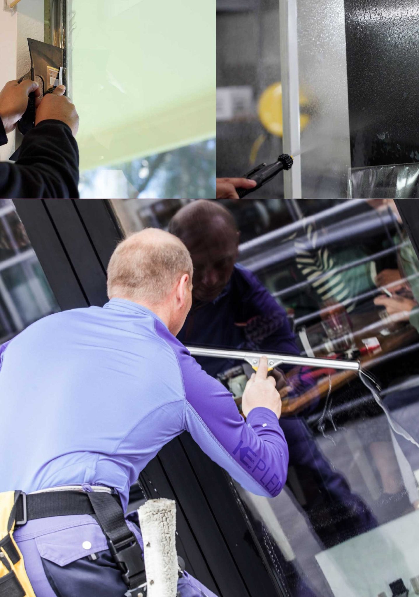 Kepler Expert Applying Anti-Graffiti Window Film to a Danbury Shop Front