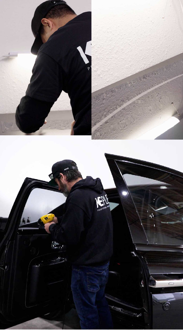 Kepler Installer Tinting a Rolls Royce in San Mateo, California