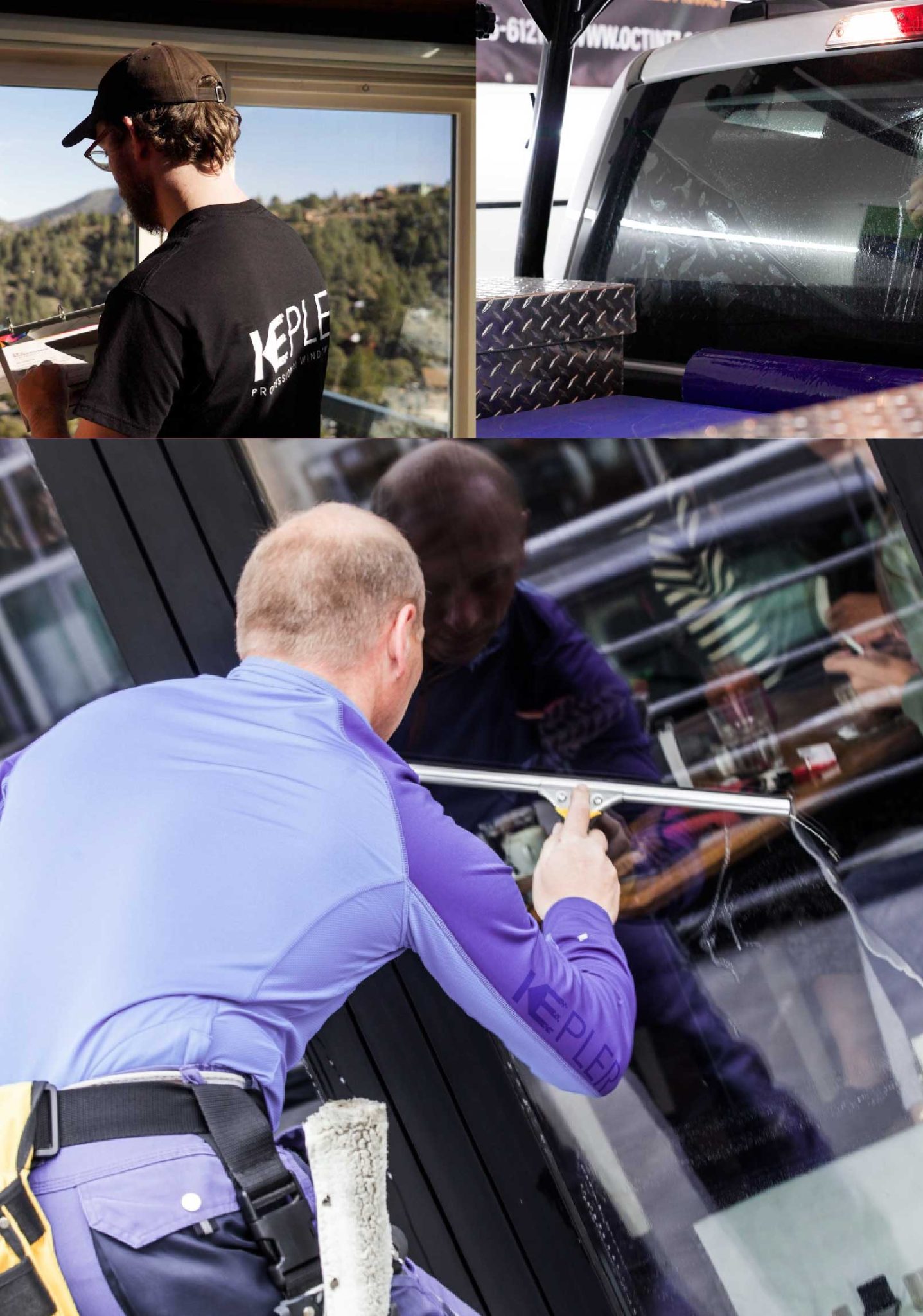 Kepler Expert Applying Anti-Graffiti Window Film to a Union City Shop Front