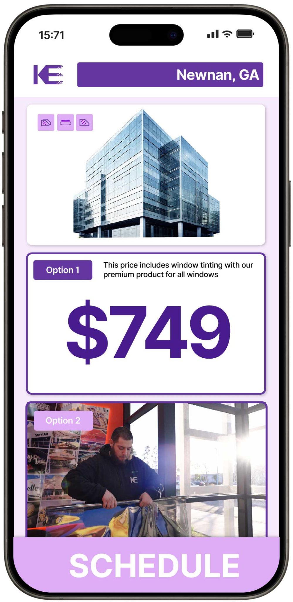 View Competitive Commercial Window Tinting Rates in Newnan, Georgia