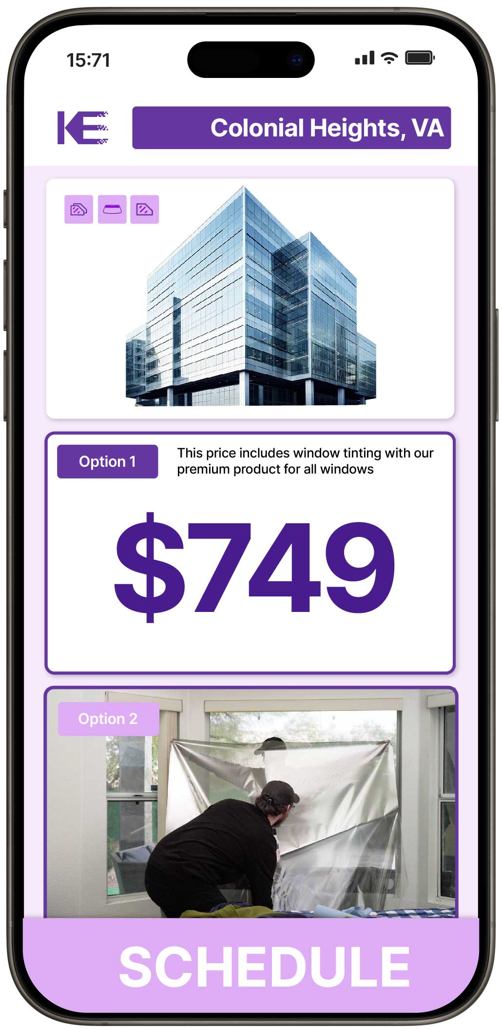 View Competitive Safety and Security Window Film Costs in Colonial Heights, Virginia
