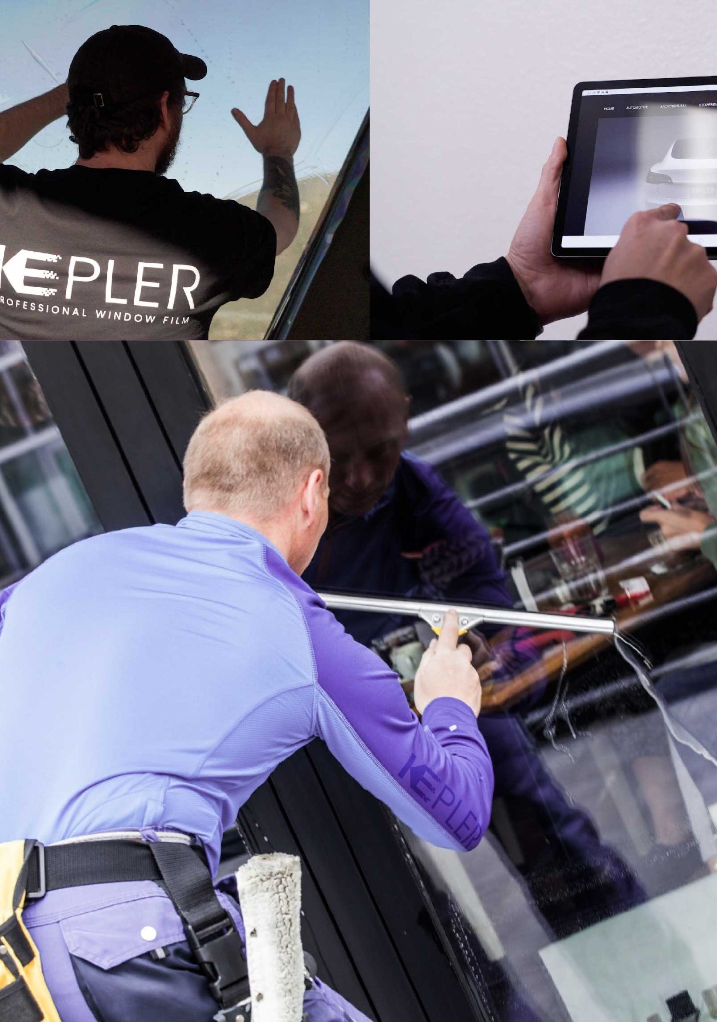 Kepler Skilled Applying Anti-Graffiti Window Film to a Asbury Park Shop Front