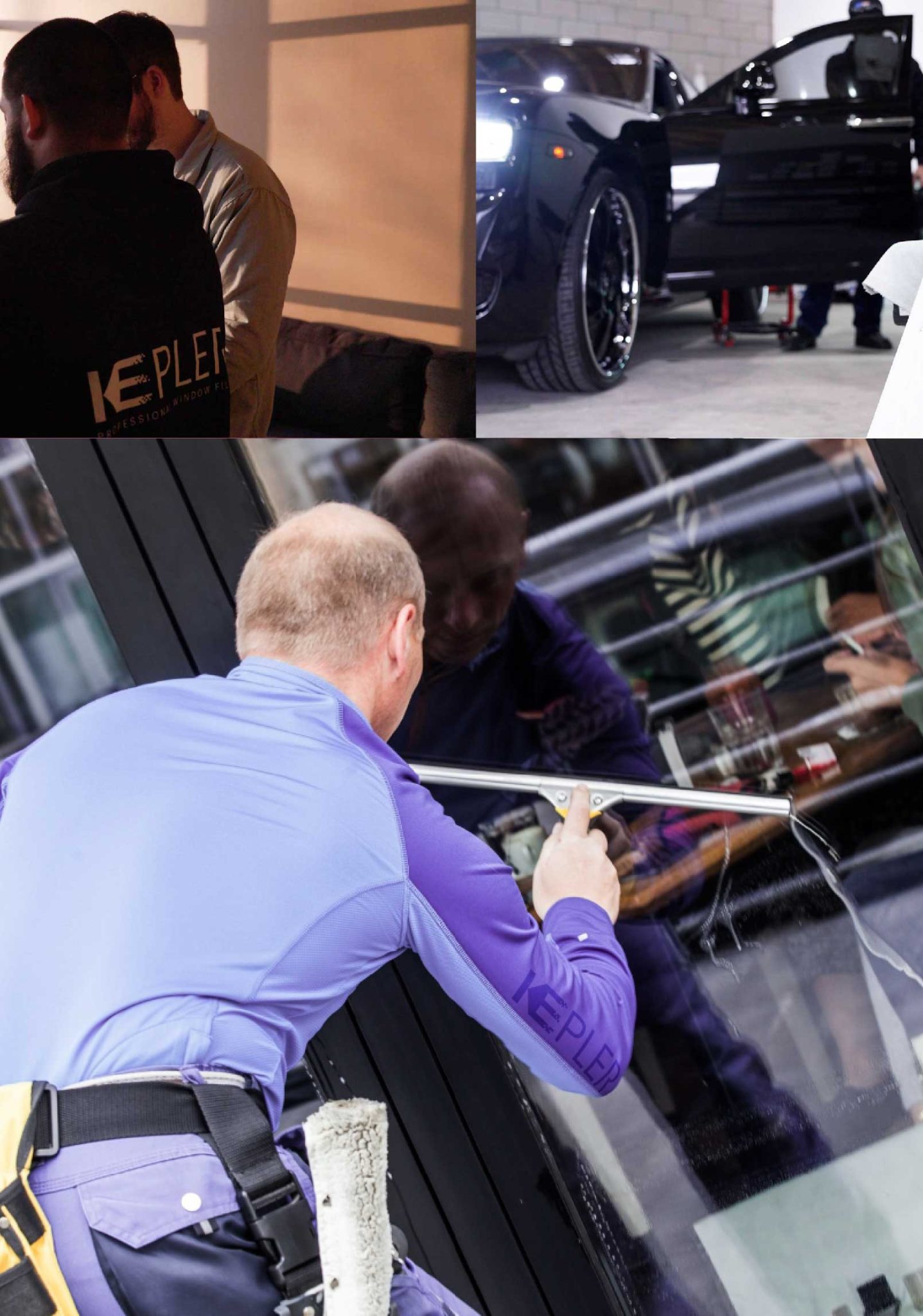 Kepler Professional Applying Anti-Graffiti Window Film to a Howell Shop Front