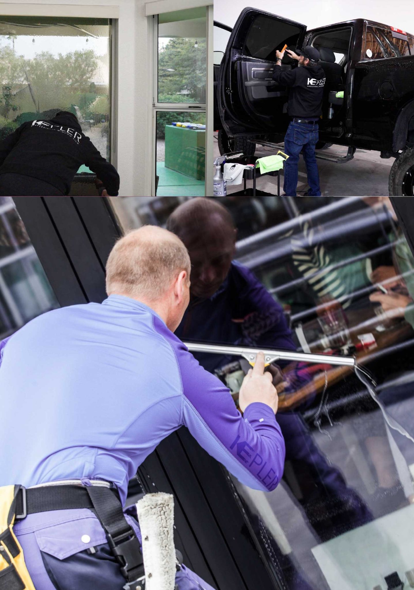 Kepler Skilled Applying Anti-Graffiti Window Film to a Sparta Shop Front