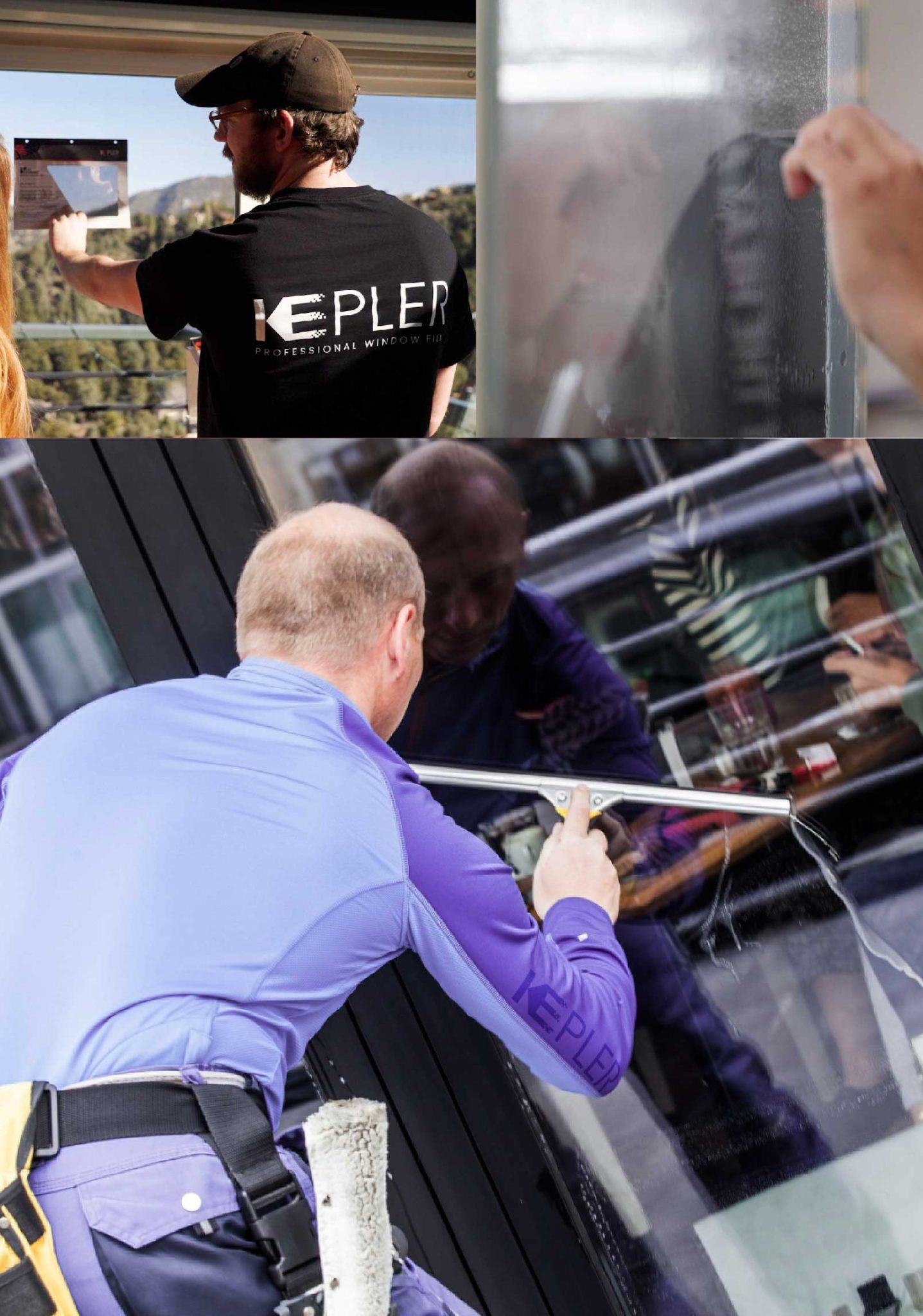 Kepler Professional Applying Anti-Graffiti Window Film to a Morristown Shop Front